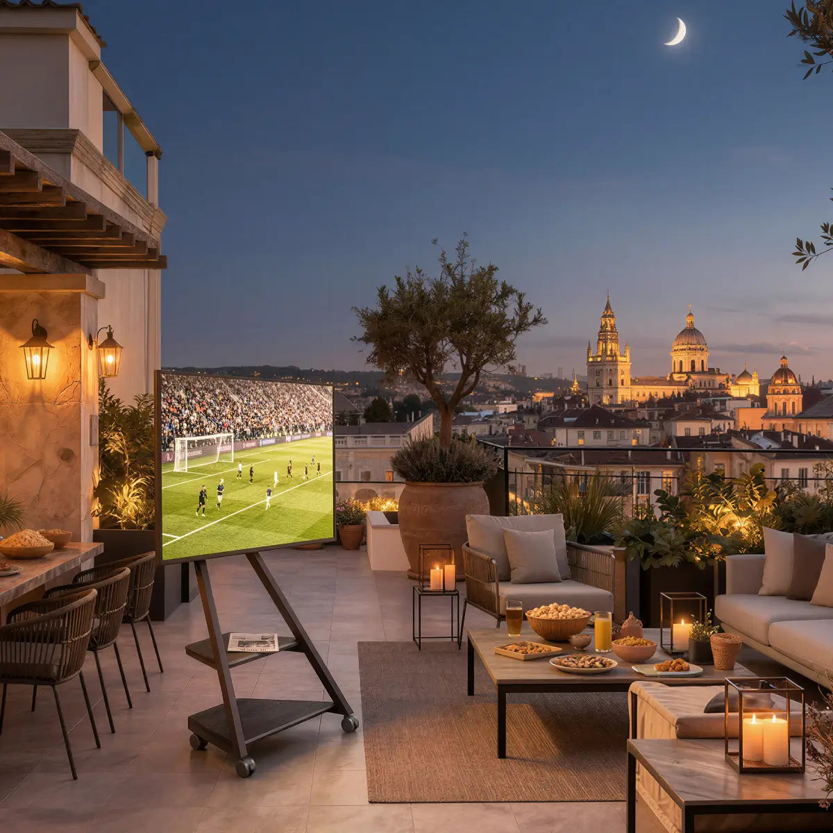 FITUEYES Outdoor-TV-Ständer für Filmabend