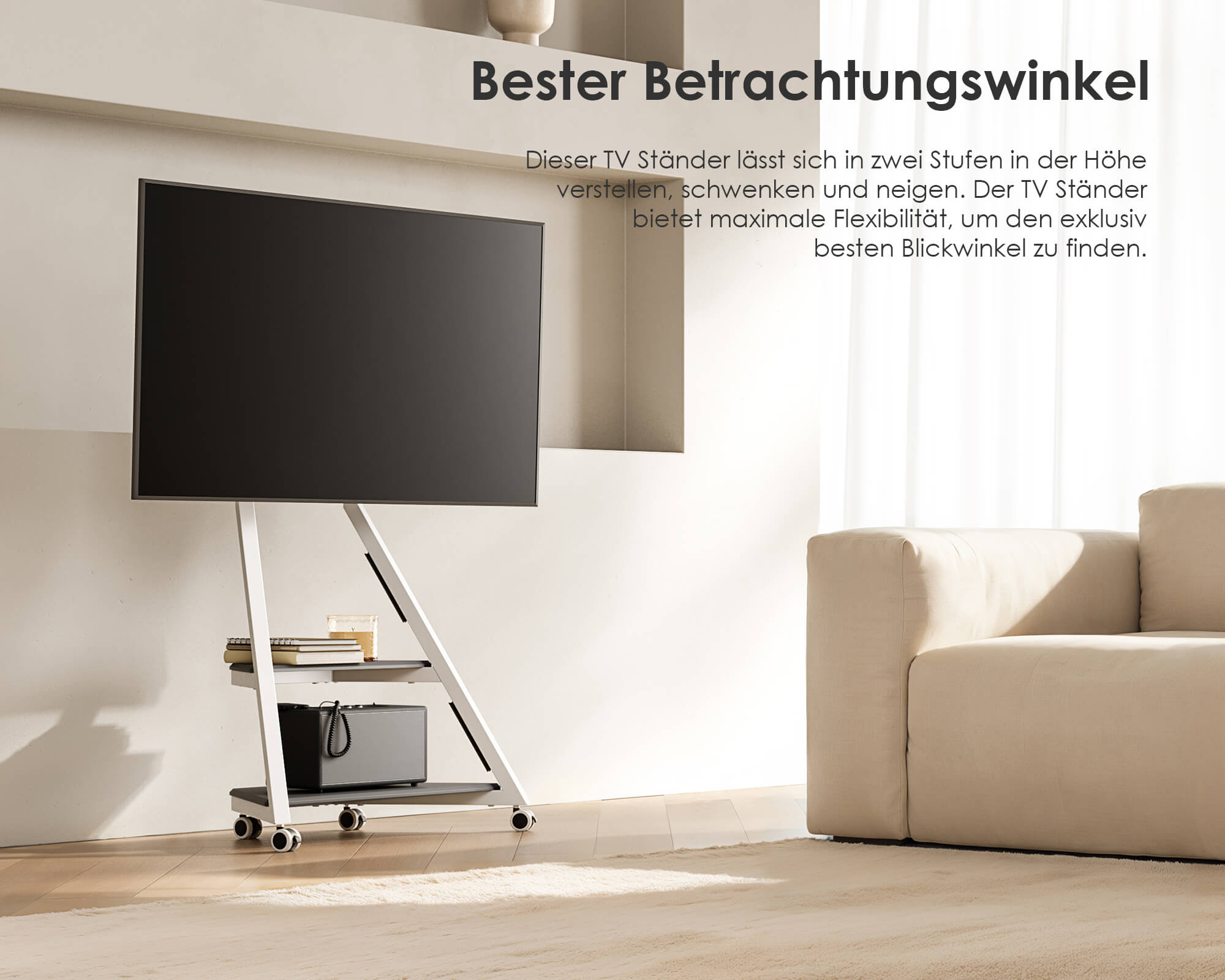 Eiffel FT65 TV-standaard met wielen