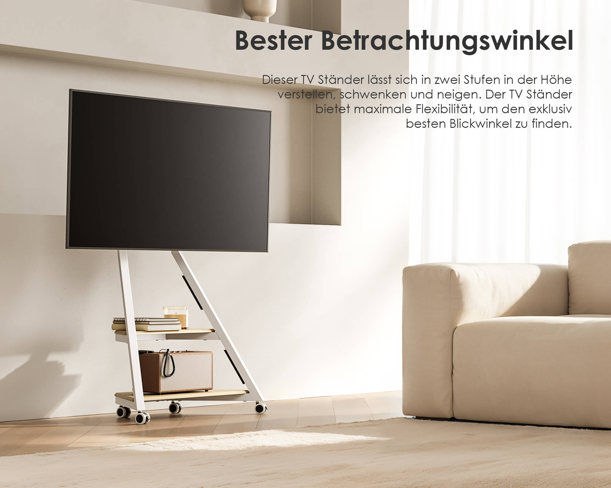 Eiffel FT65 TV-Ständer mit Rollen