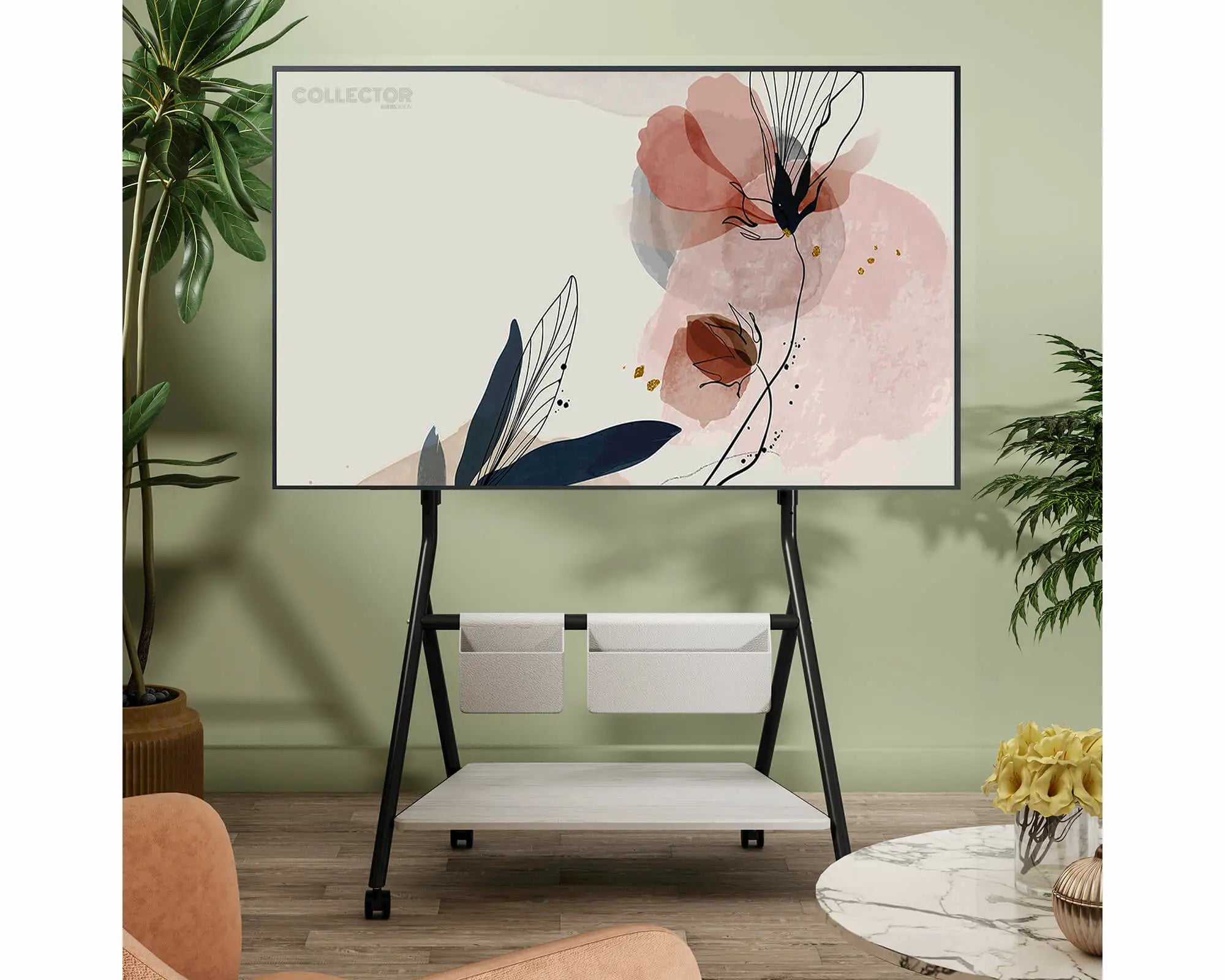 Collector TC78 Floor TV Stand with Wheels