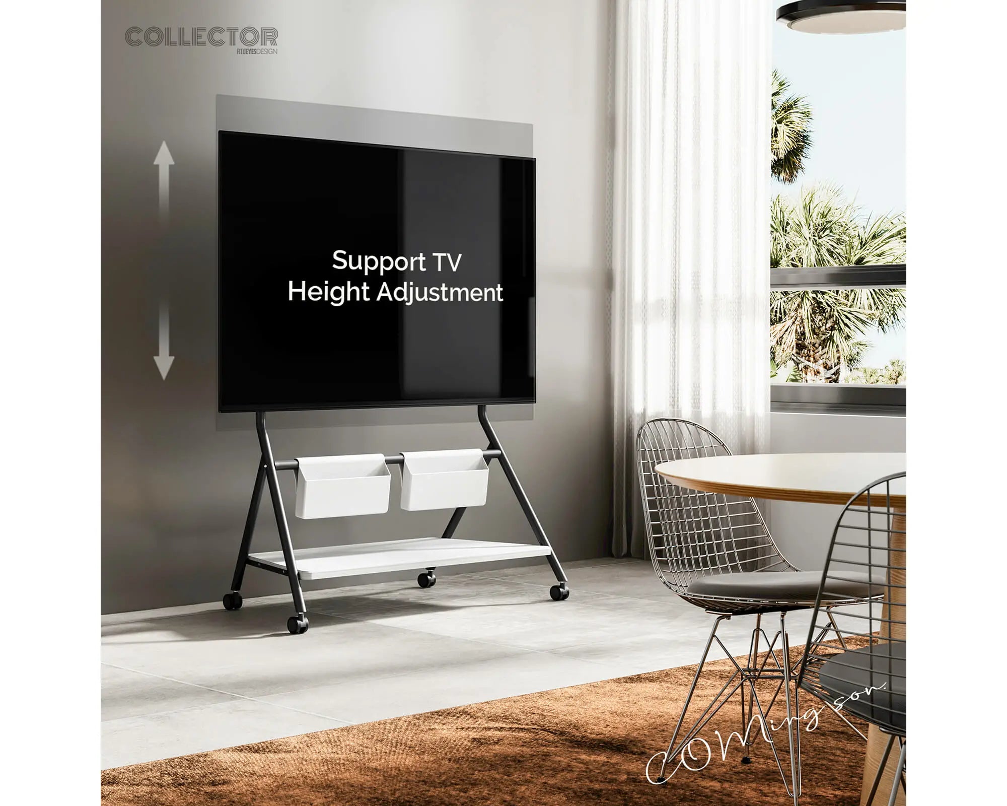 Collector TC88 Support TV à Roulettes
