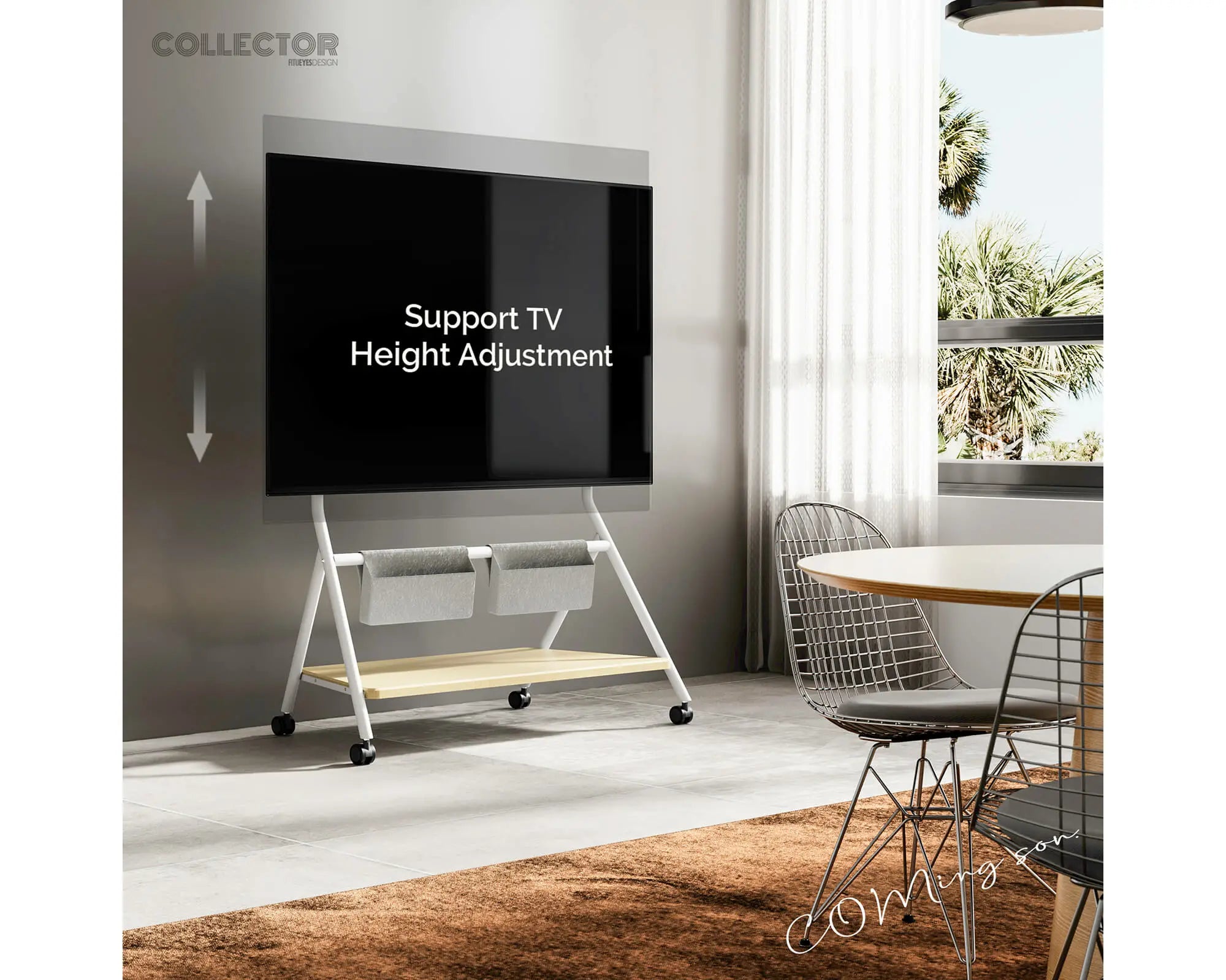 Collector TC88 Support TV à Roulettes