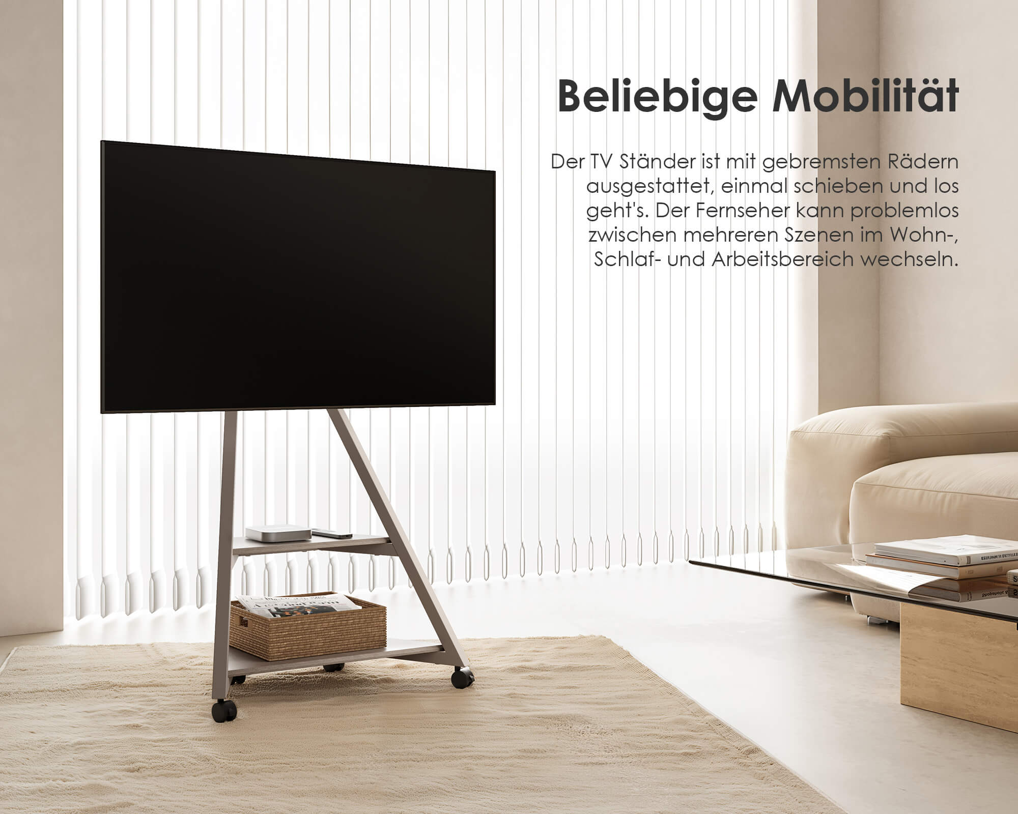 Eiffel FT65 TV-Ständer mit Rollen