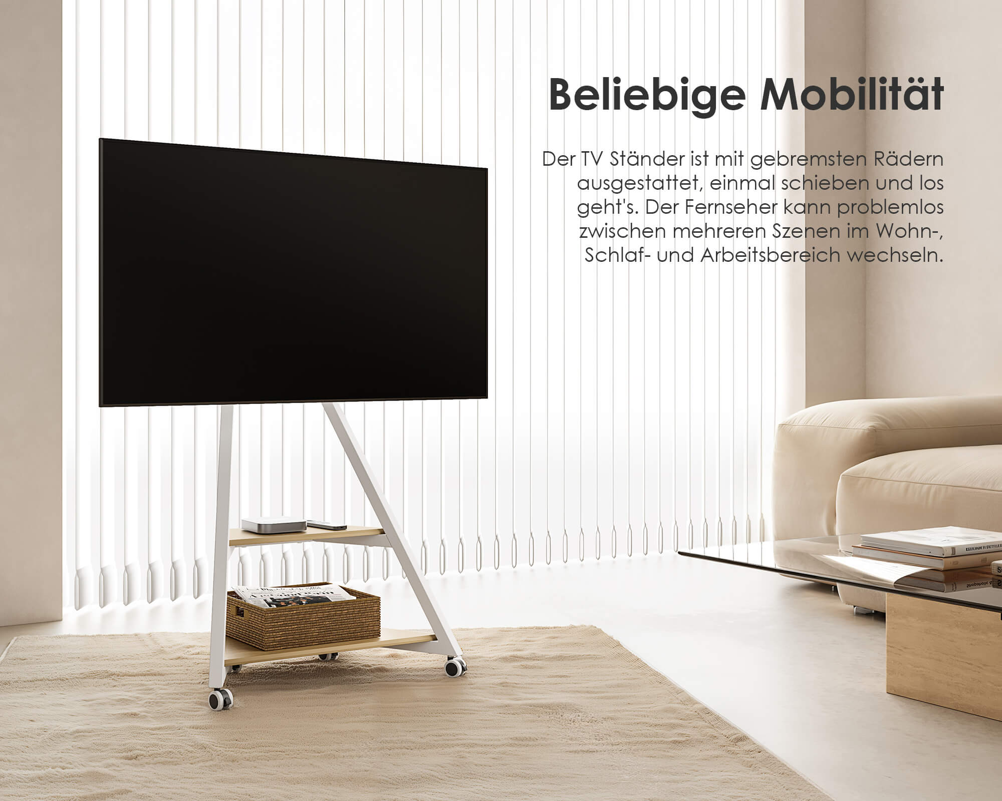 Eiffel FT65 TV-Ständer mit Rollen
