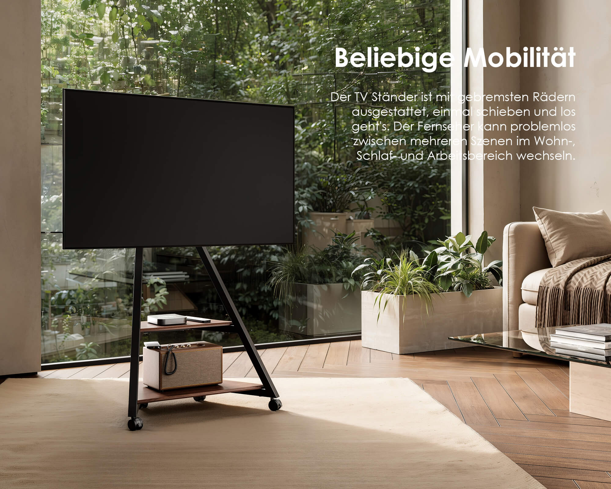 Eiffel FT65 Supporto tv da terra con ruote