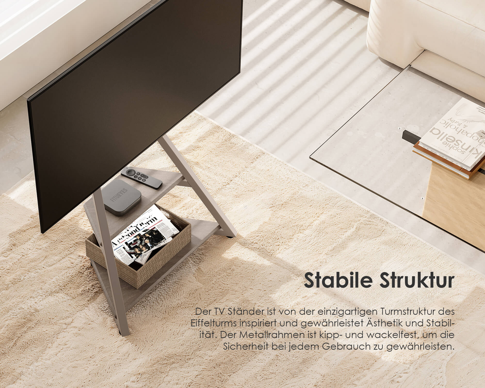 Eiffel Soporte para TV con iluminación ambiental