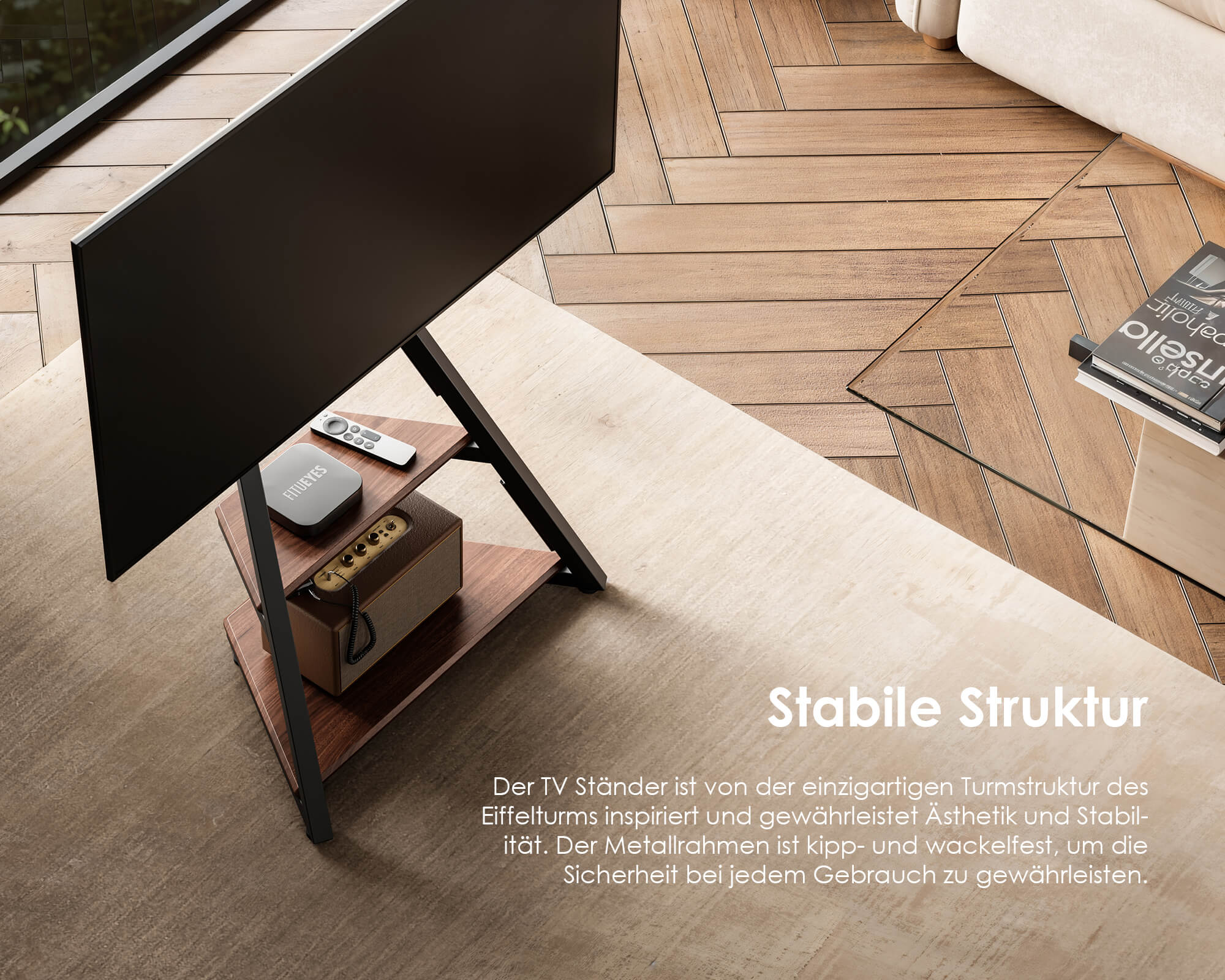 Eiffel Soporte para TV con iluminación ambiental