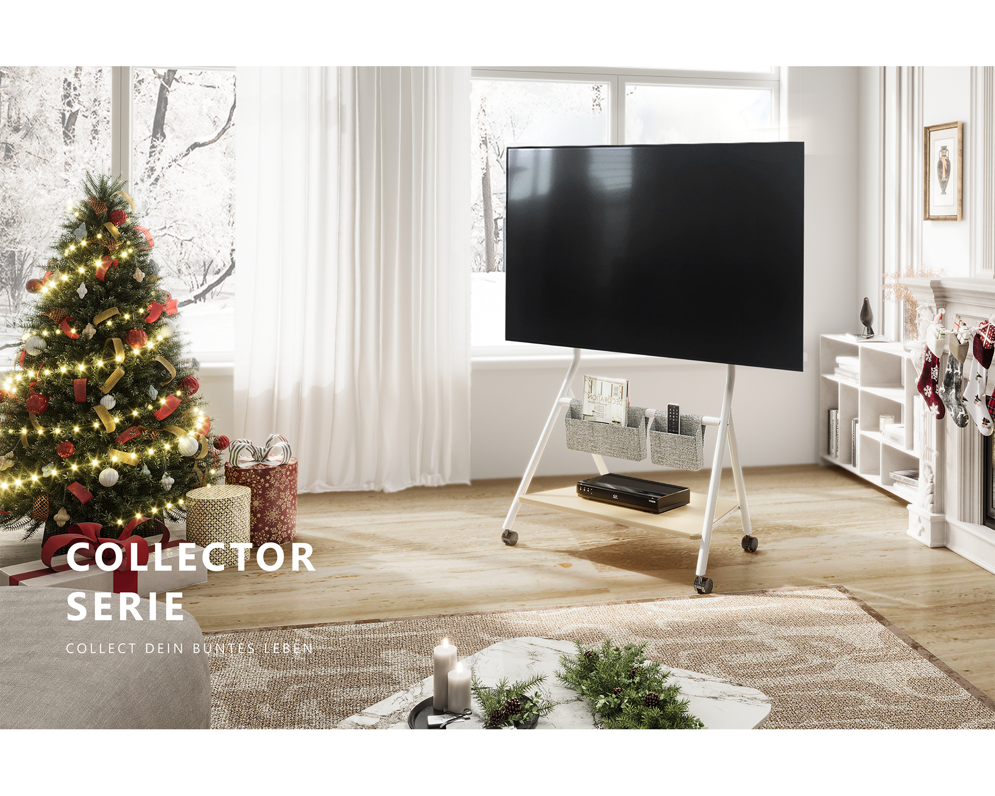 Collector TC78 Floor TV Stand with Wheels