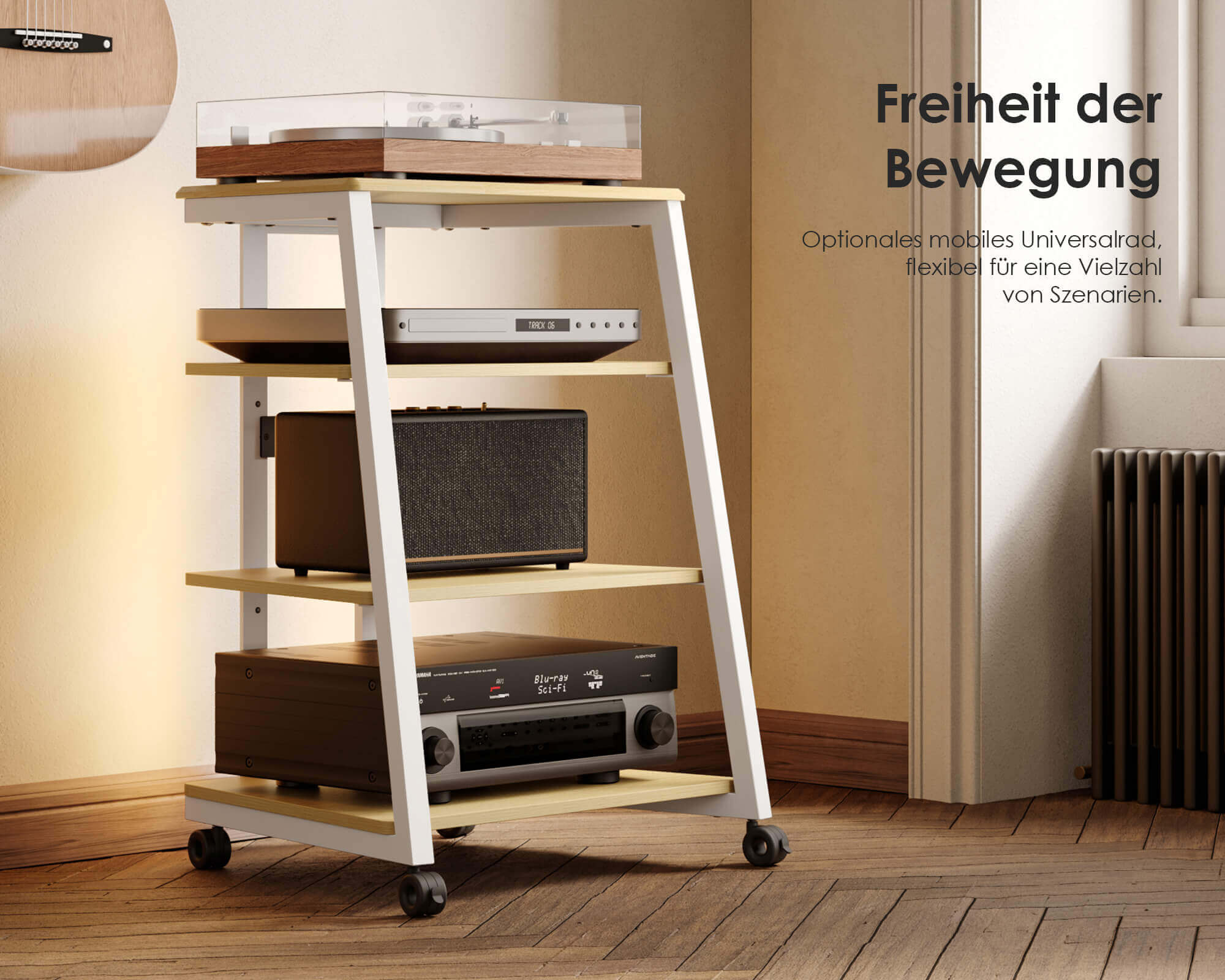 Eiffel V2 AS06 LED HIFI rek met stopcontact