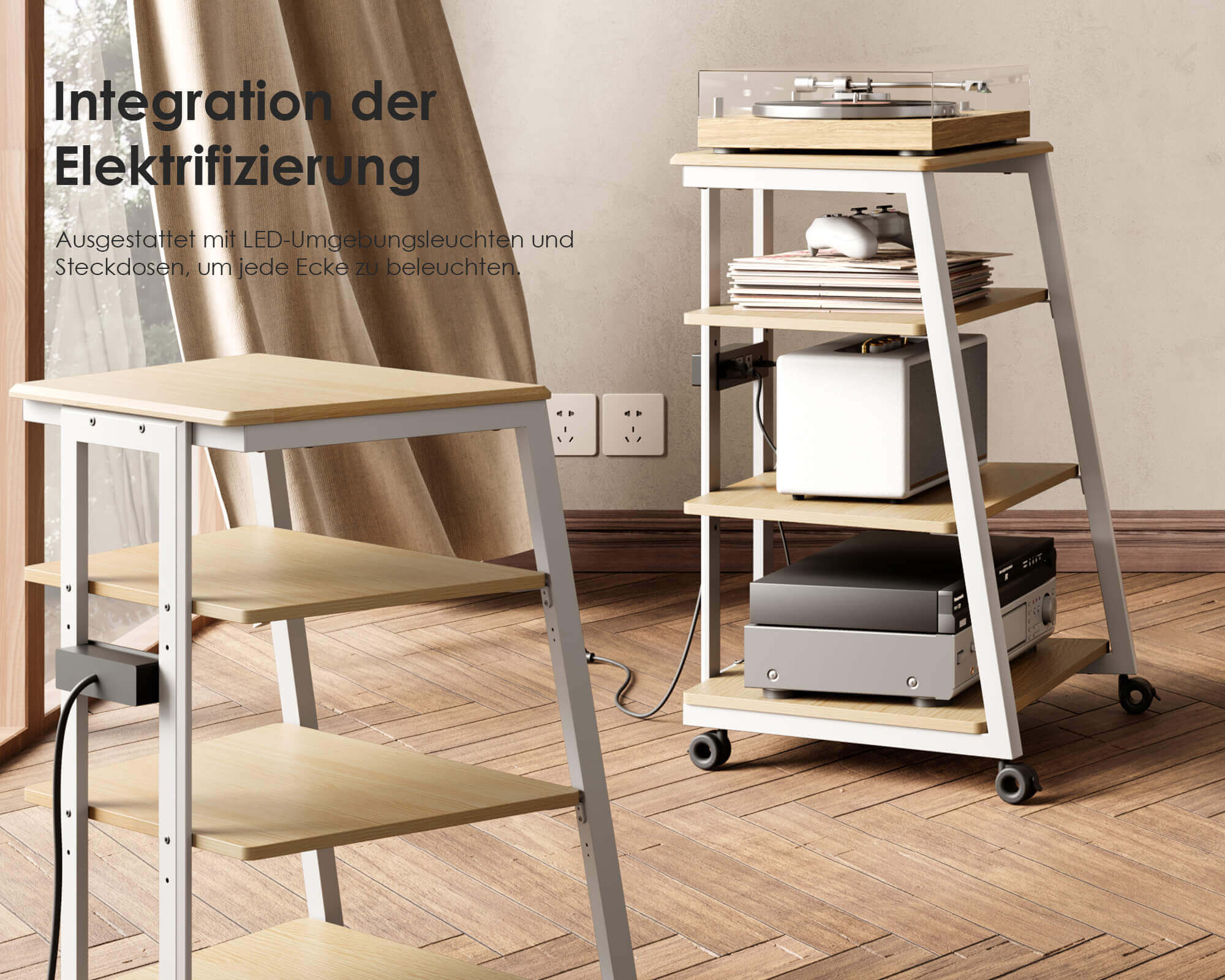 Eiffel V2 AS06 LED HIFI Rack with Socket