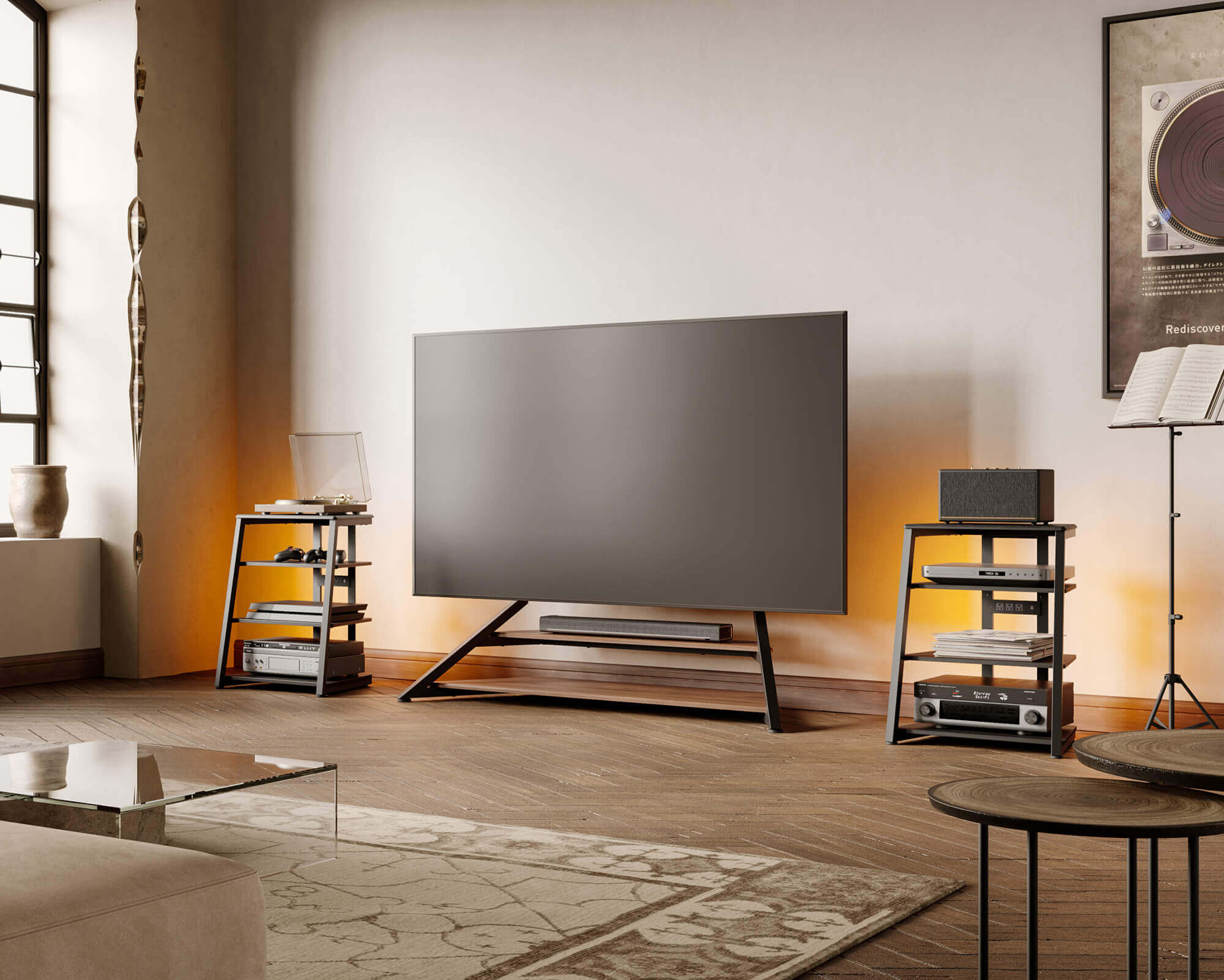 Eiffel V2 AS06 LED HIFI Rack with Socket