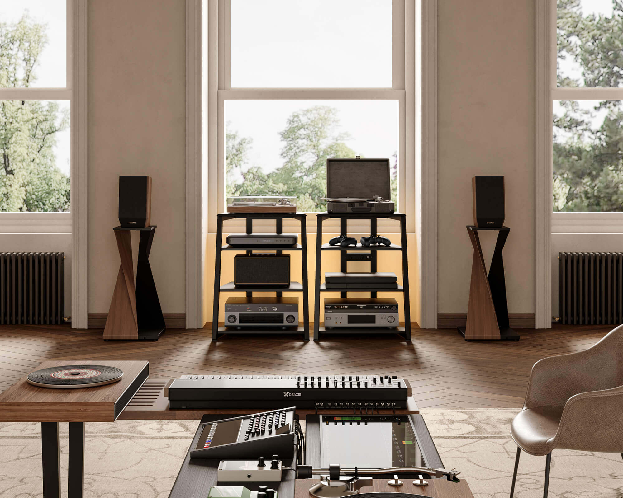 Eiffel V2 AS06 LED HIFI Rack with Socket