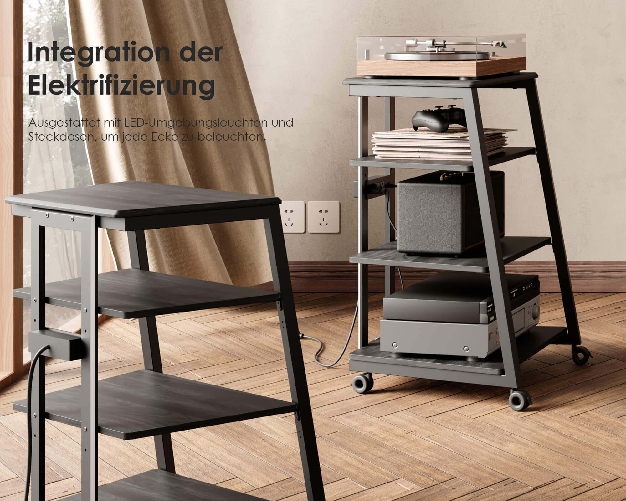 Eiffel V2 AS06 LED HIFI Rack with Socket