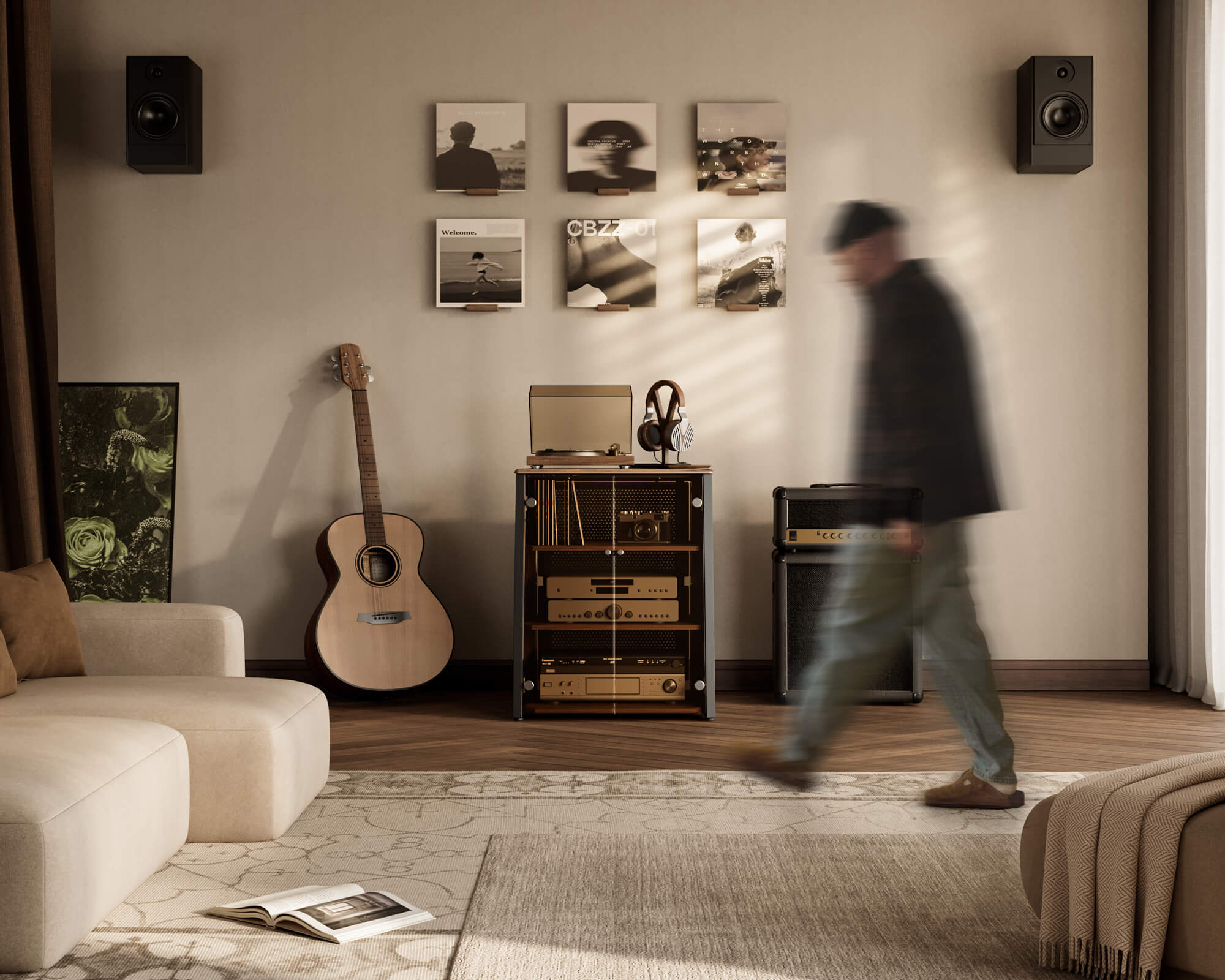 HIFI-Regal im Wohnzimmer