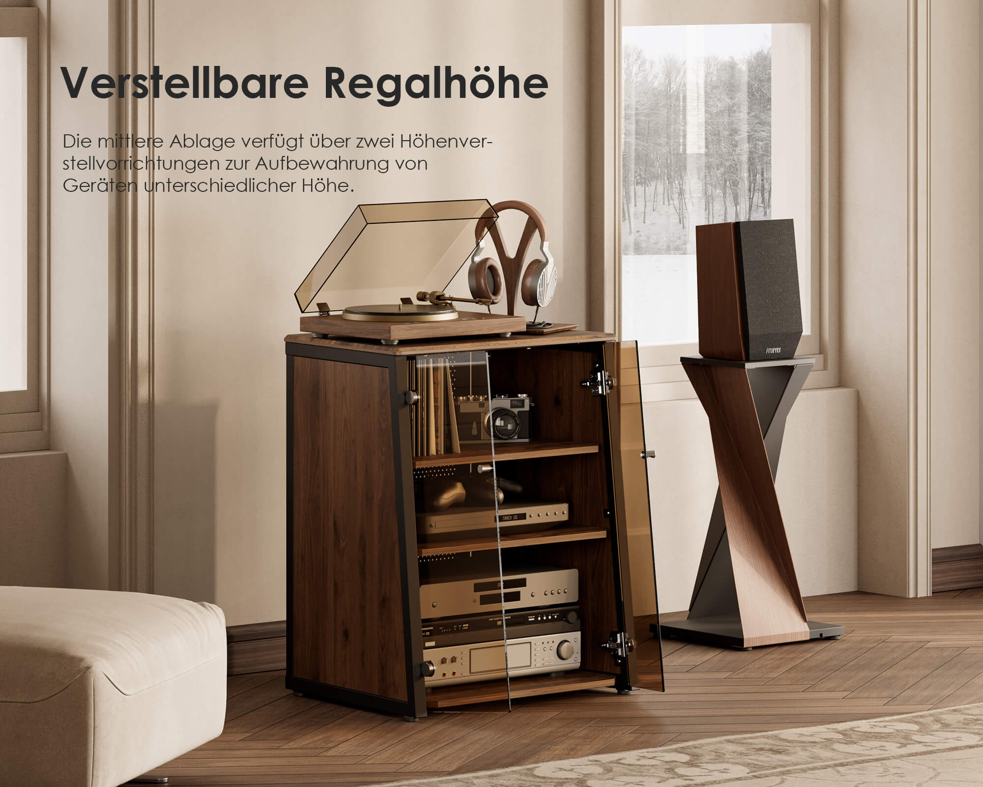 Höhenverstellbarer HIFI-Standfuß