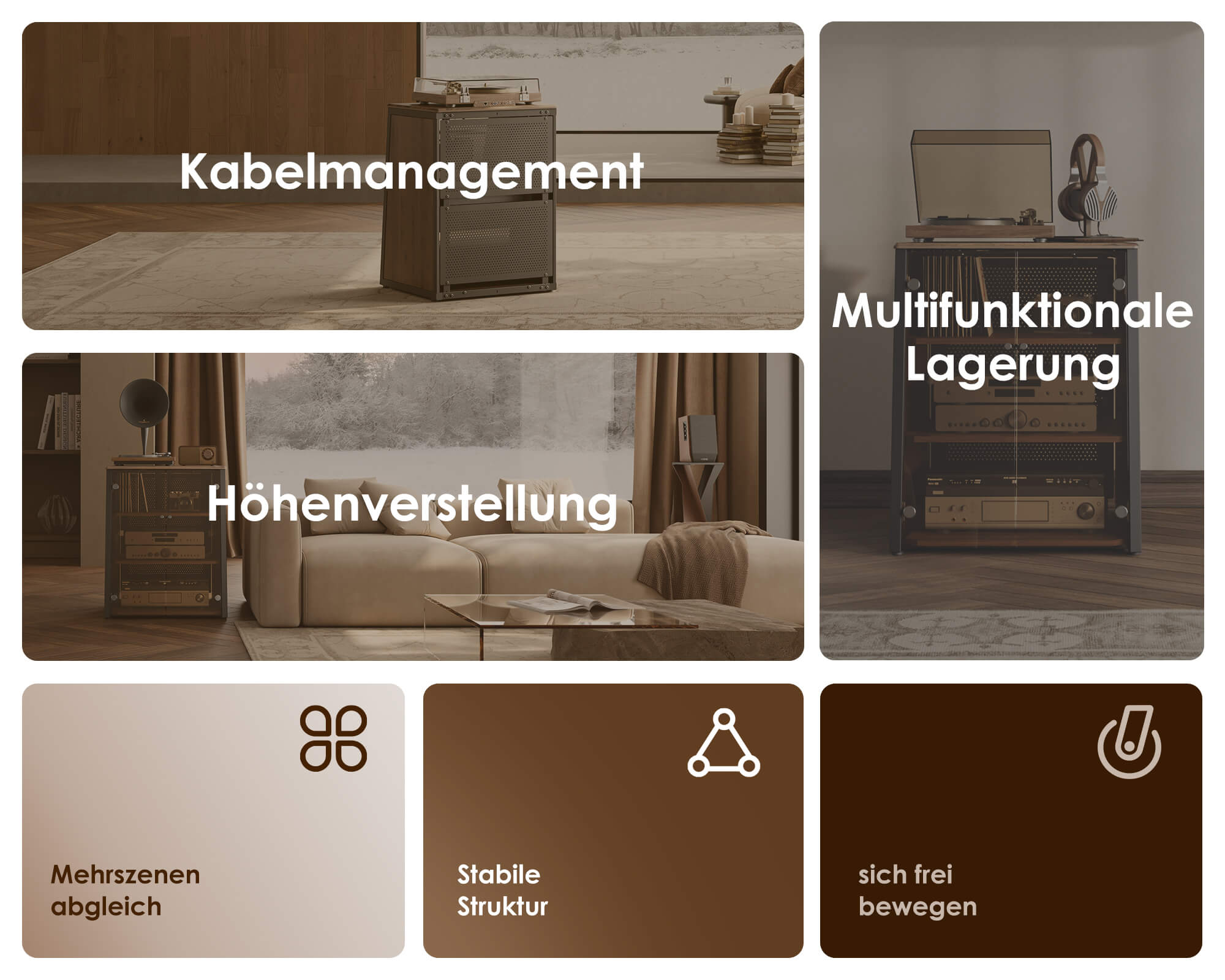 Funktionen des HIFI-Ständers