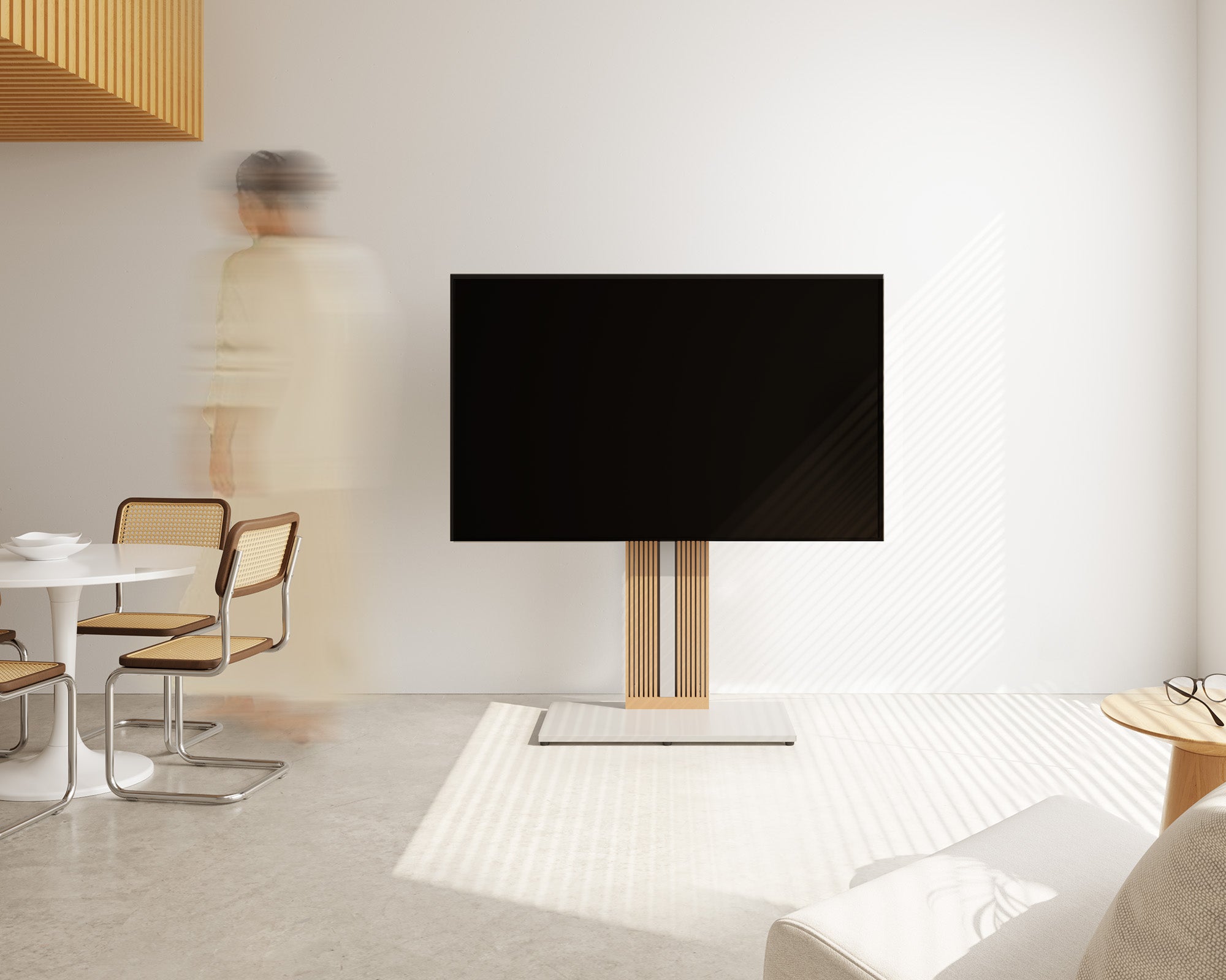 Weißer TV-Ständer für das Esszimmer