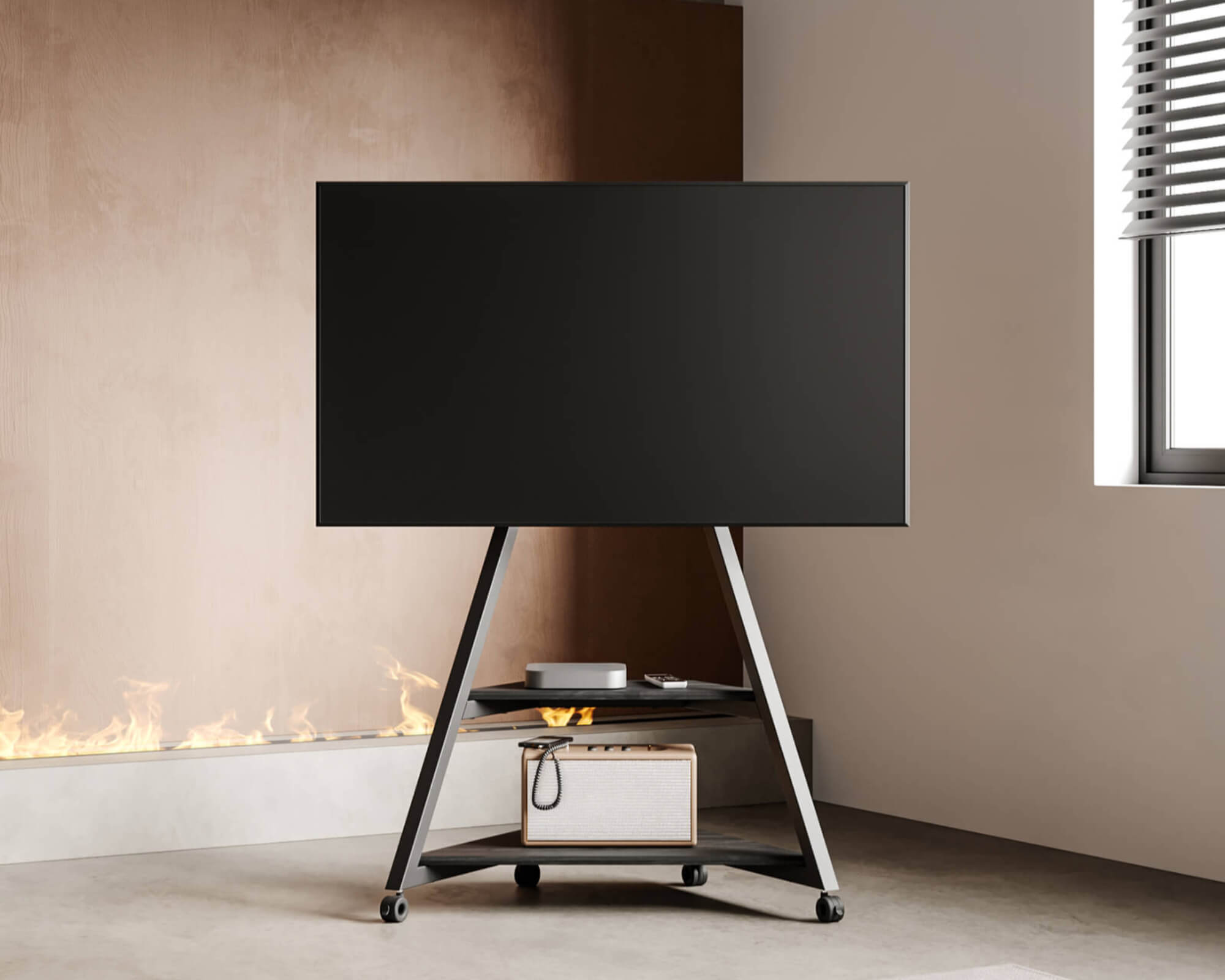 Eiffel TV Stand with Wheels