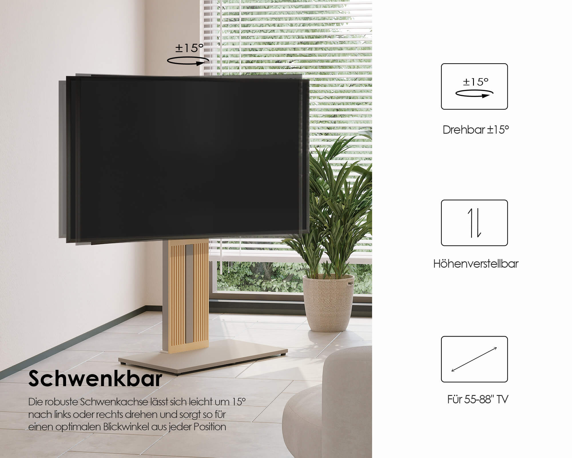 Zen FT88 Supporto da terra per tv