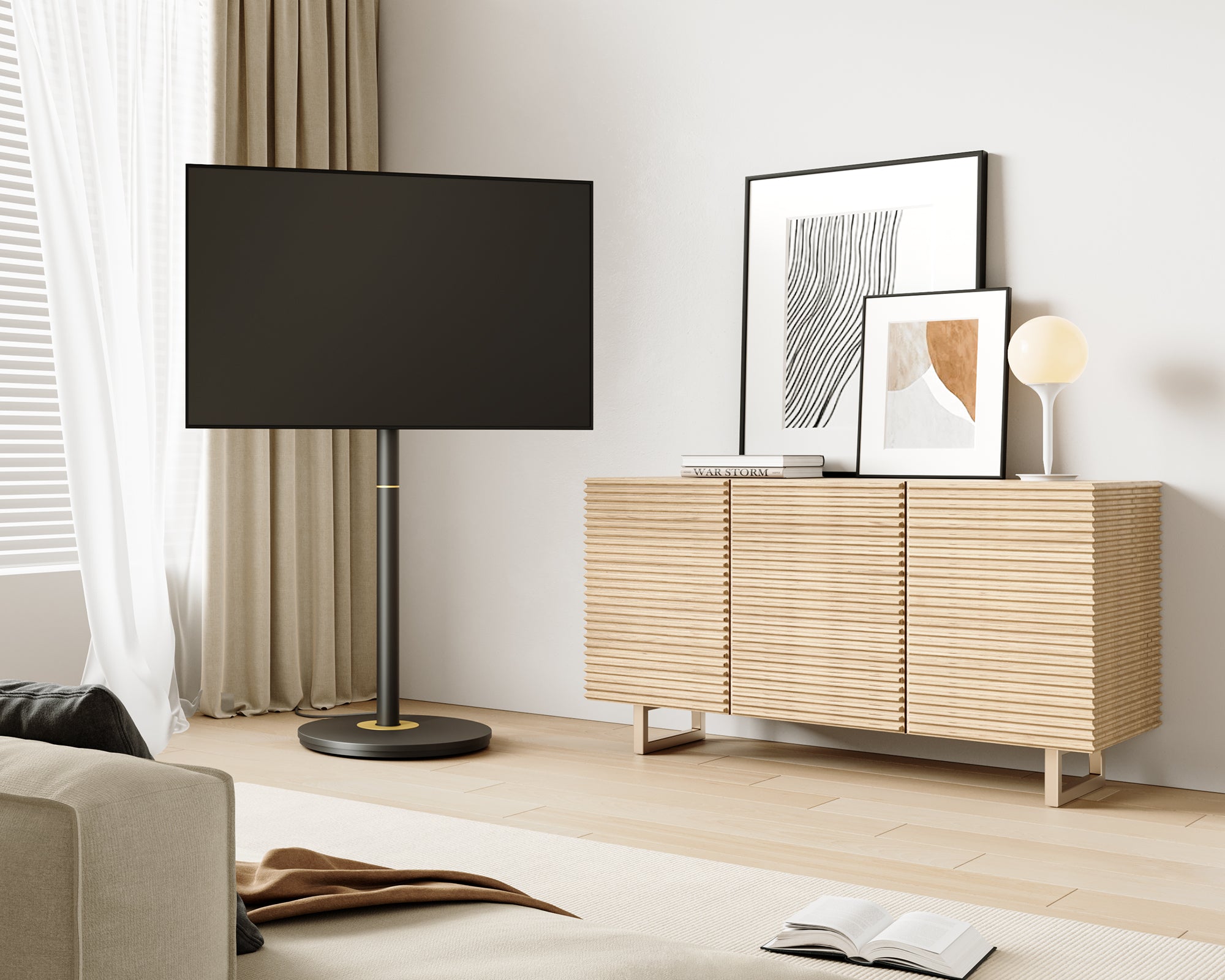 TV-Ständer über Eck