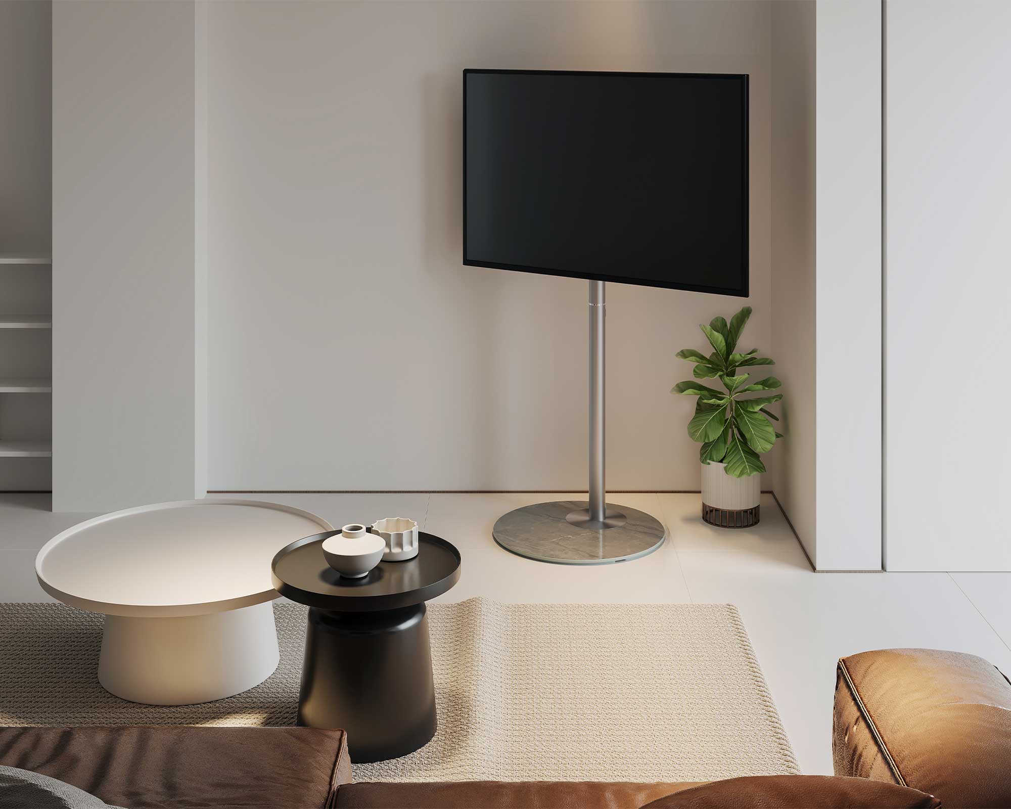 Eck tv standfuß Silver