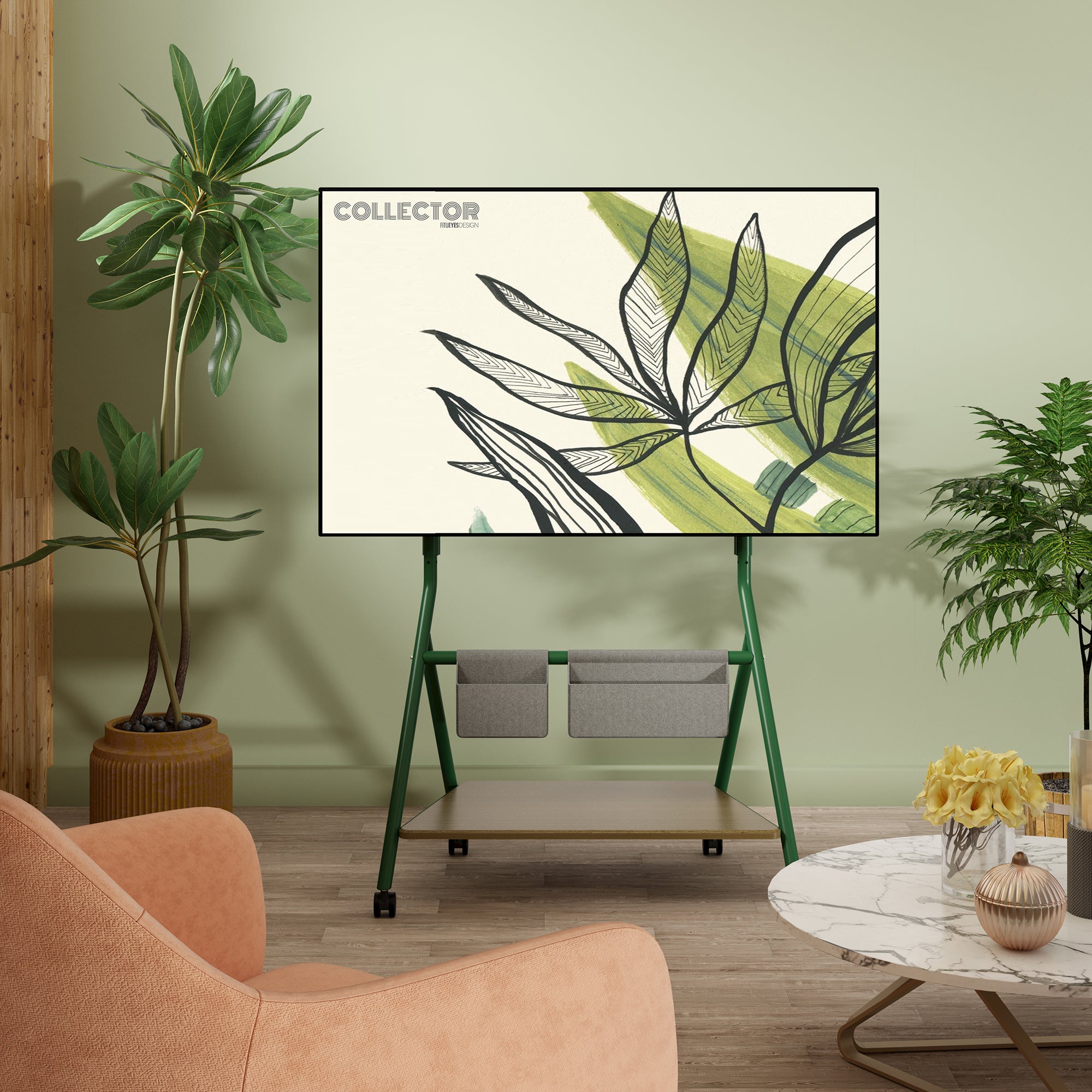 Collector TC78 Floor TV Stand with Wheels