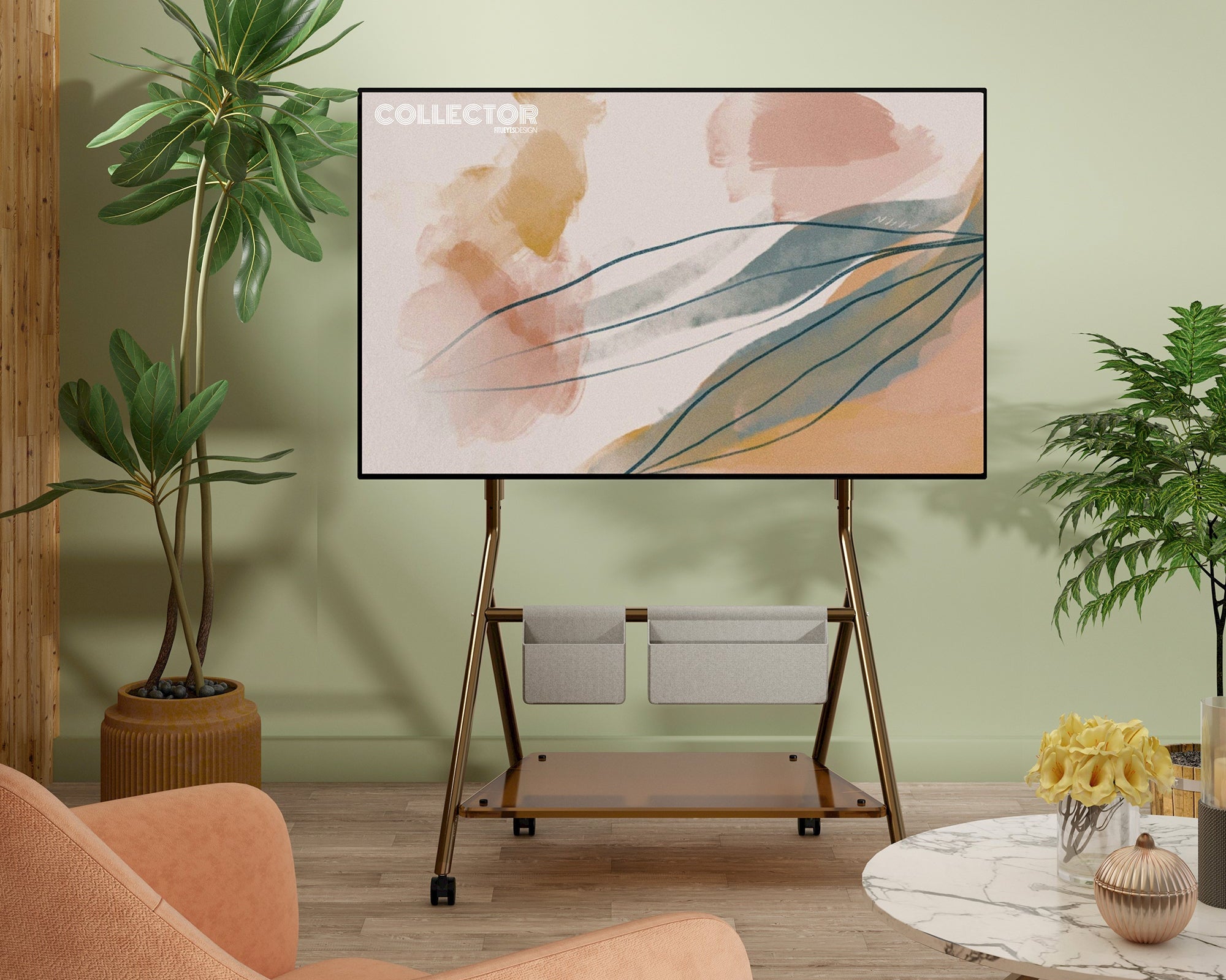 Collector TC78 Floor TV Stand with Wheels