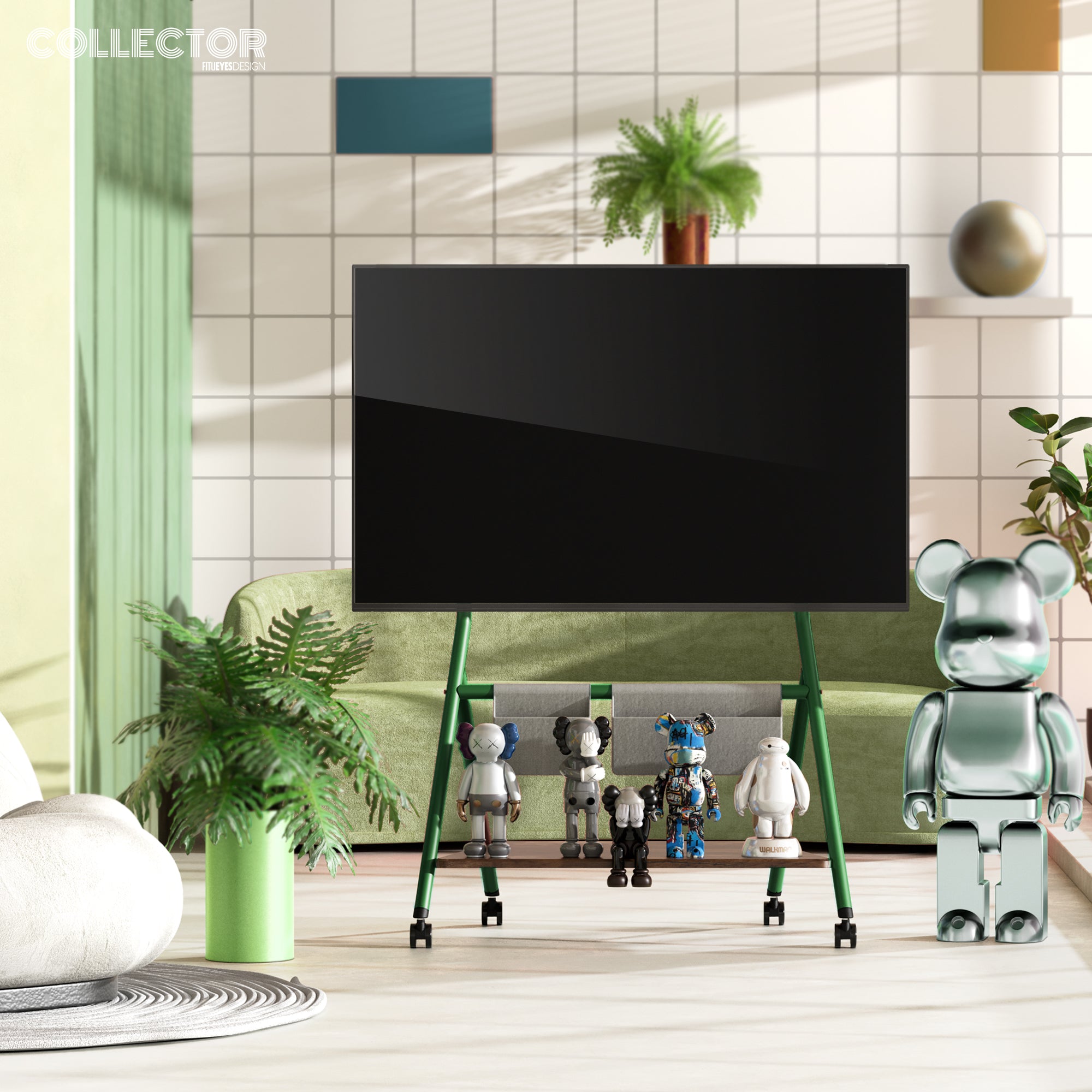 Collector TC78 Floor TV Stand with Wheels