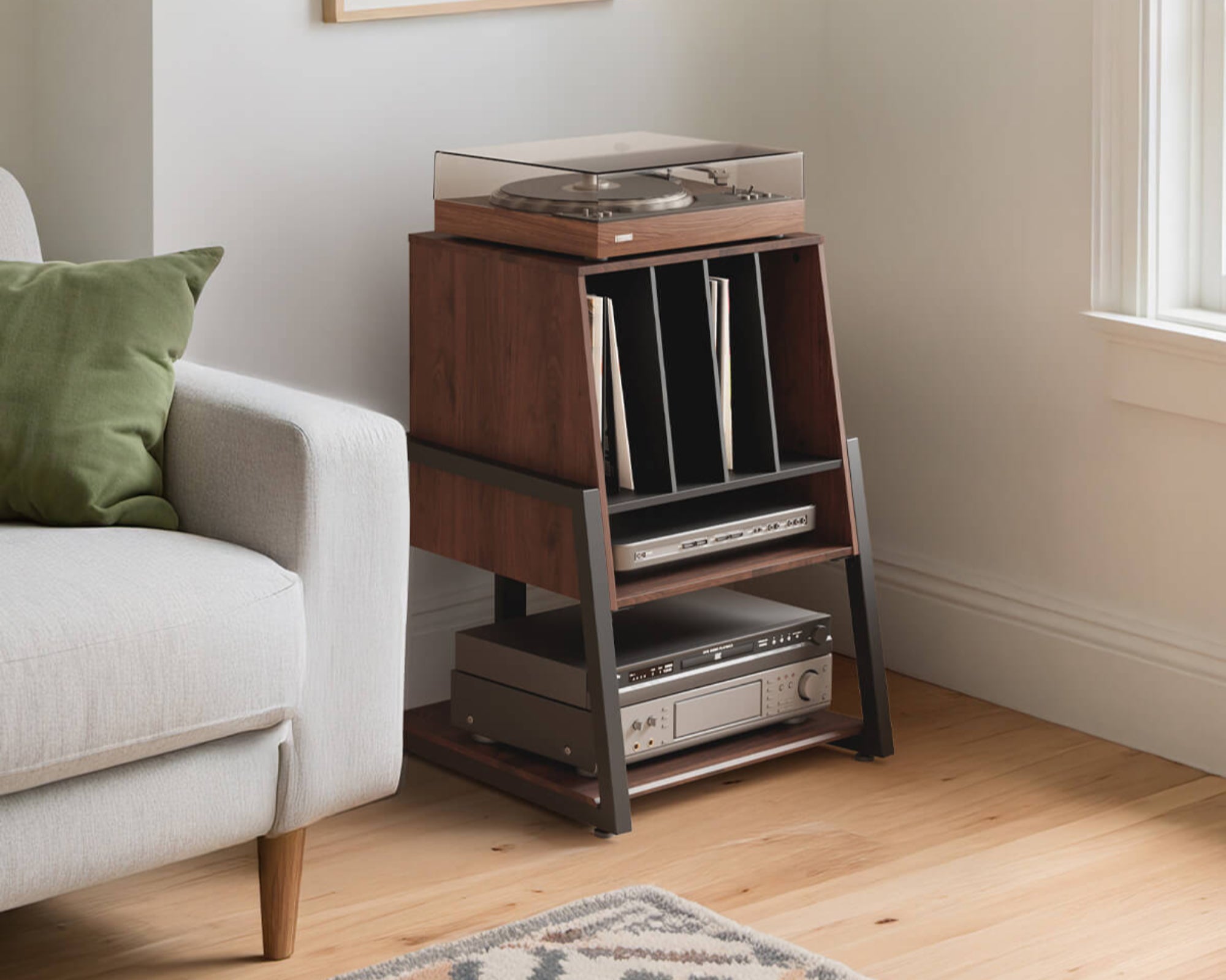 Record Player Stand in corner