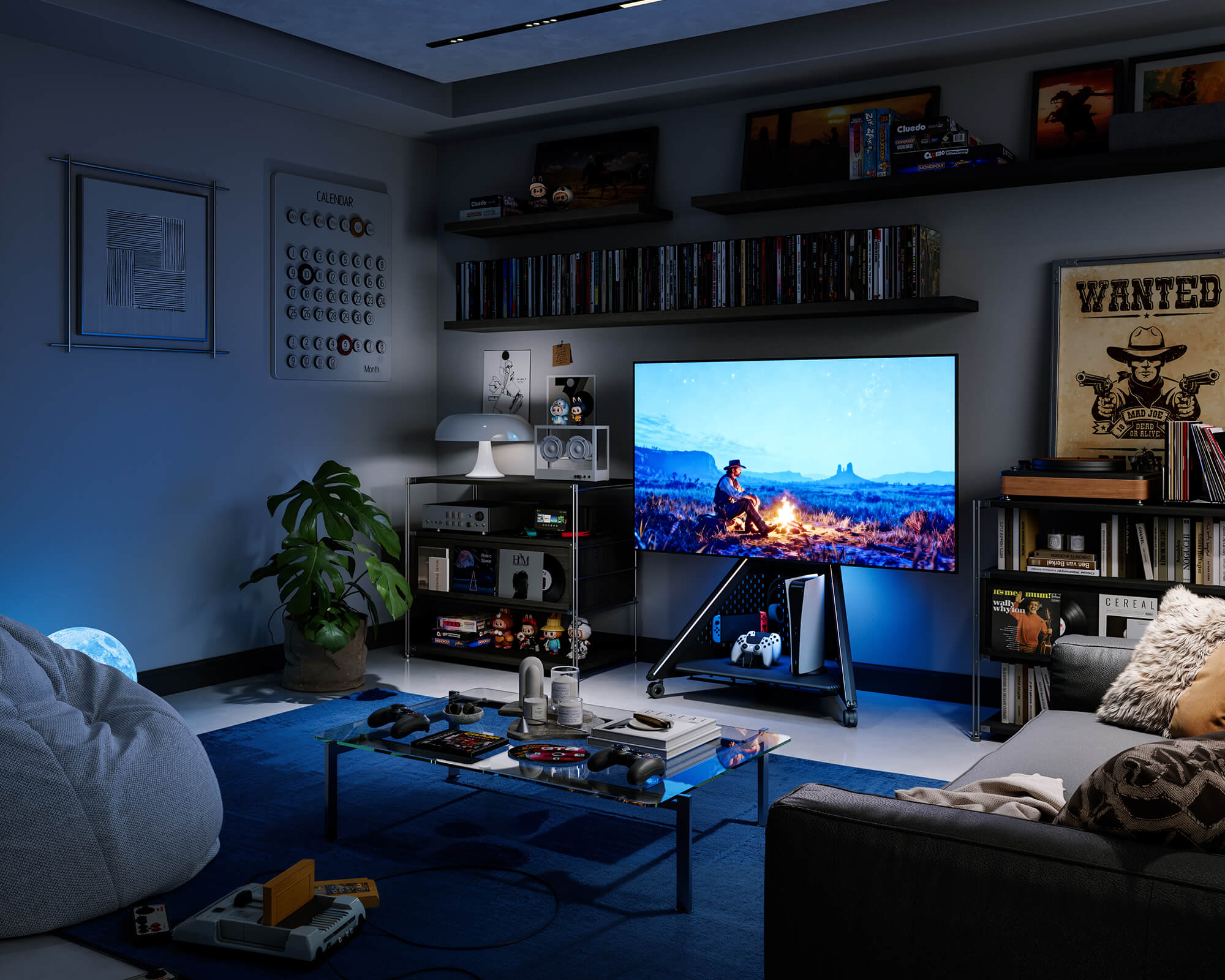 Eiffel Gaming FT65 TV Ständer mit Rollen