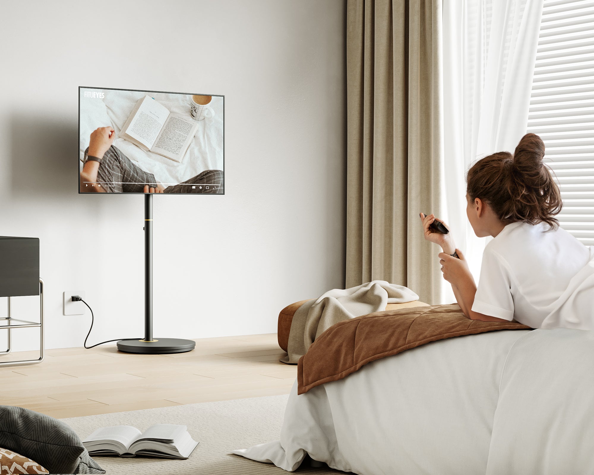 Master V2 FT48 Supporto tv da terra con ruote