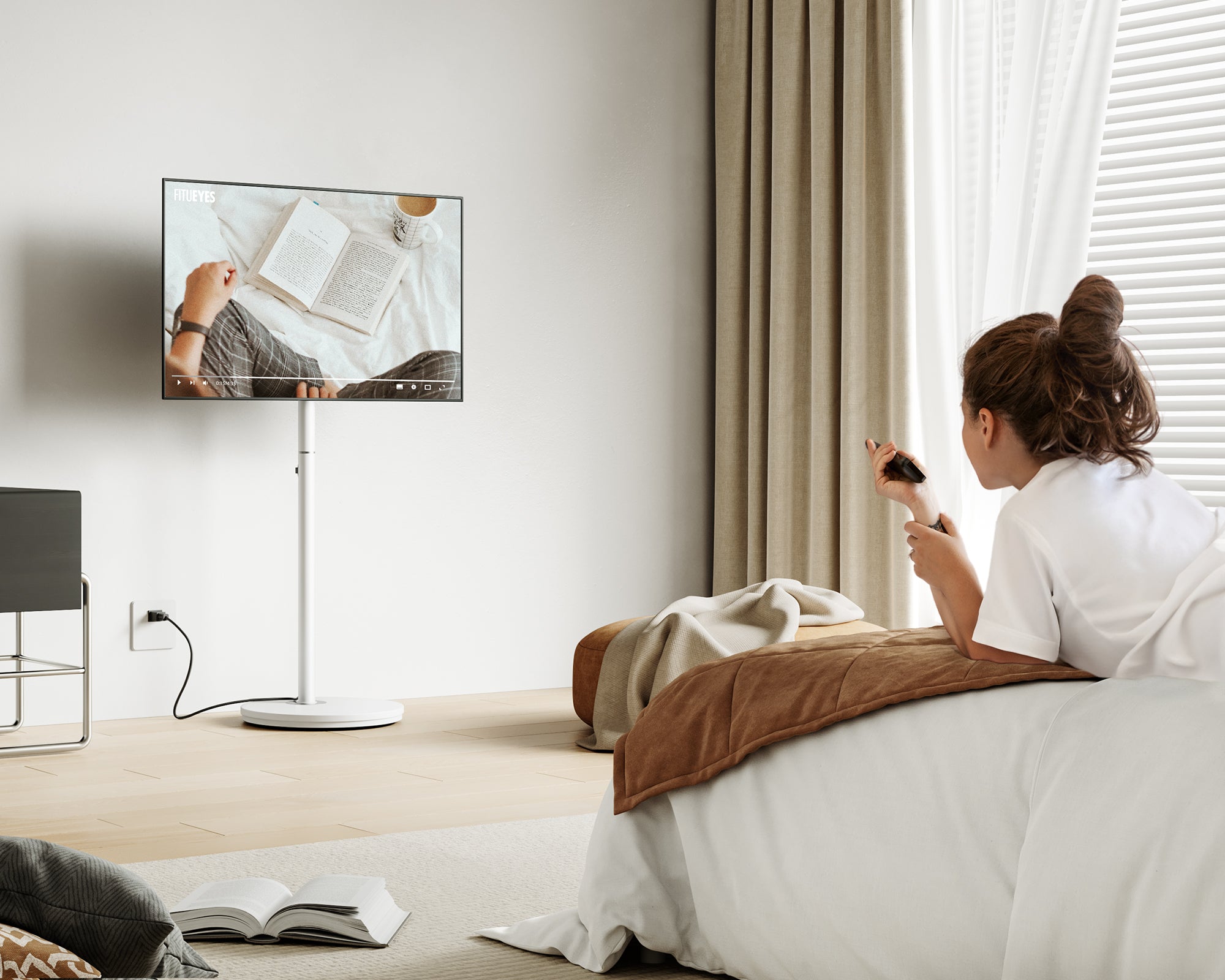 Master V2 FT48 Supporto tv da terra con ruote