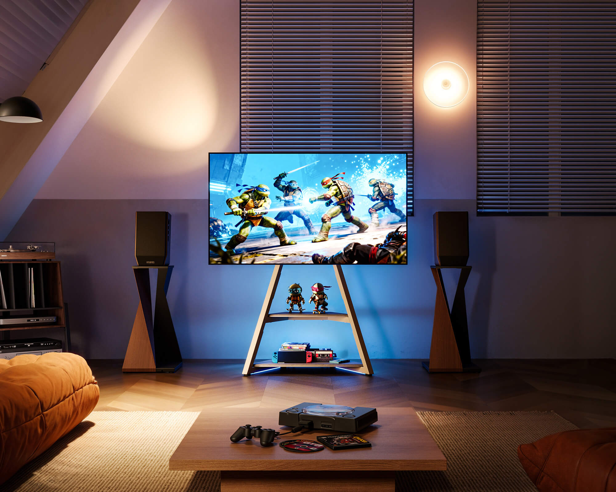 Eiffel Soporte para TV con iluminación ambiental