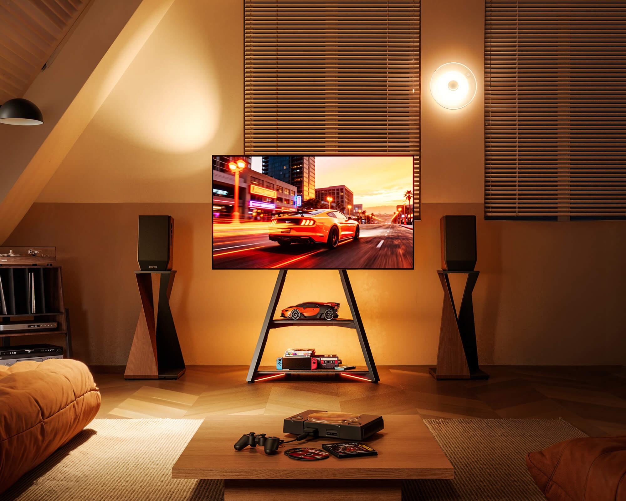 Eiffel Soporte para TV con iluminación ambiental