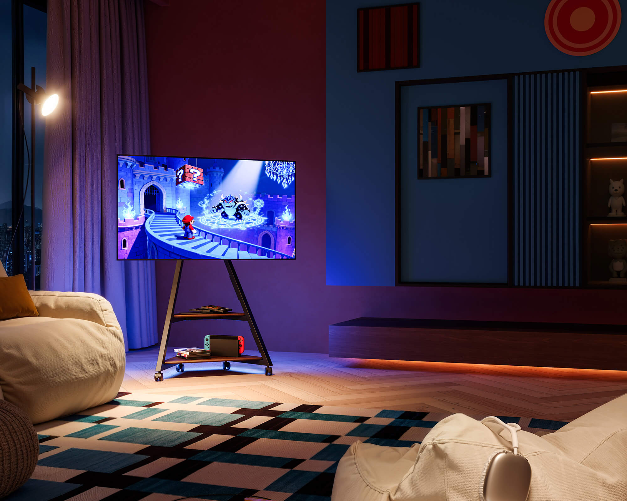 Eiffel Soporte para TV con iluminación ambiental