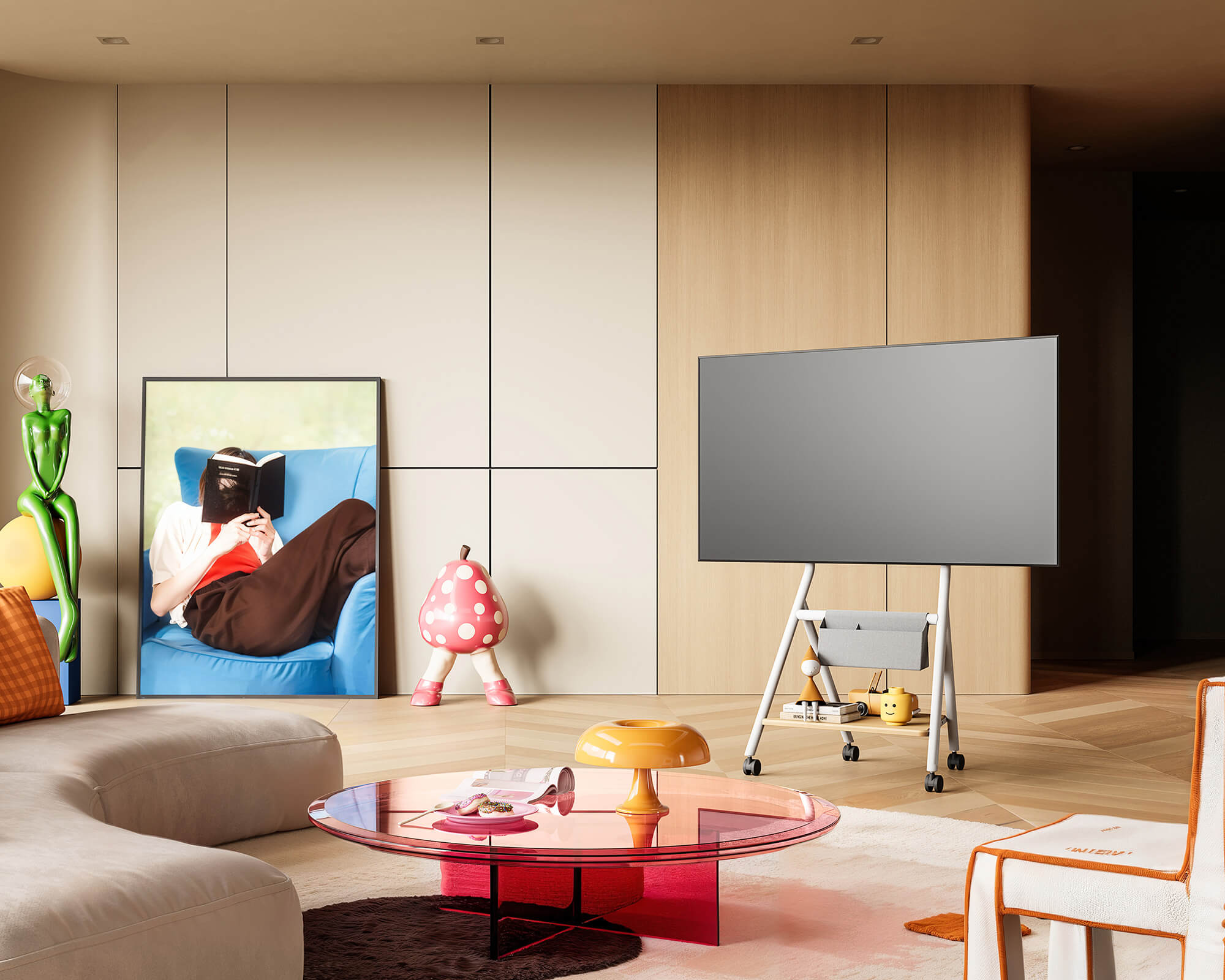 Collector TC65 Support TV à Roulettes