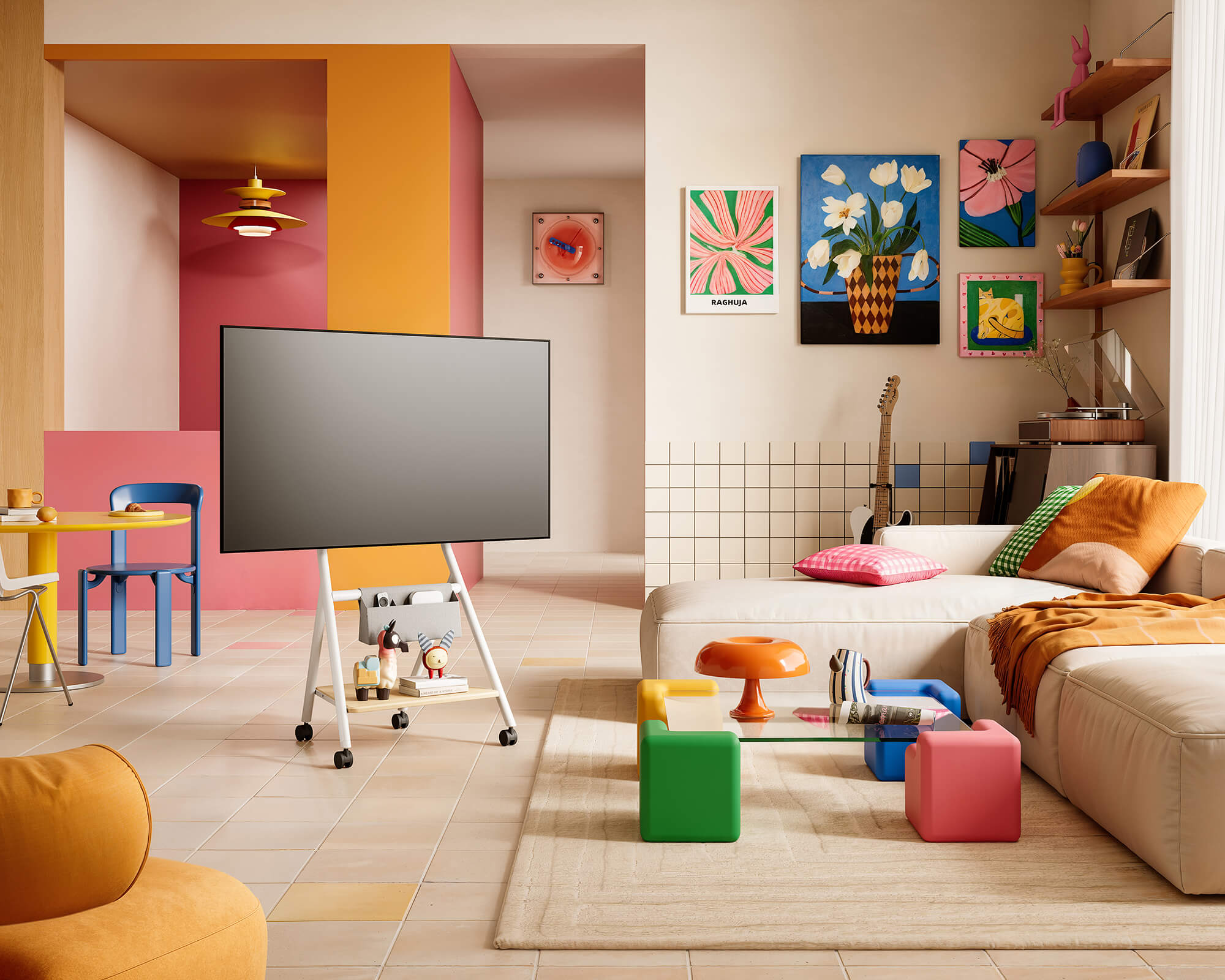 Collector TC65 Supporto tv da terra con ruote