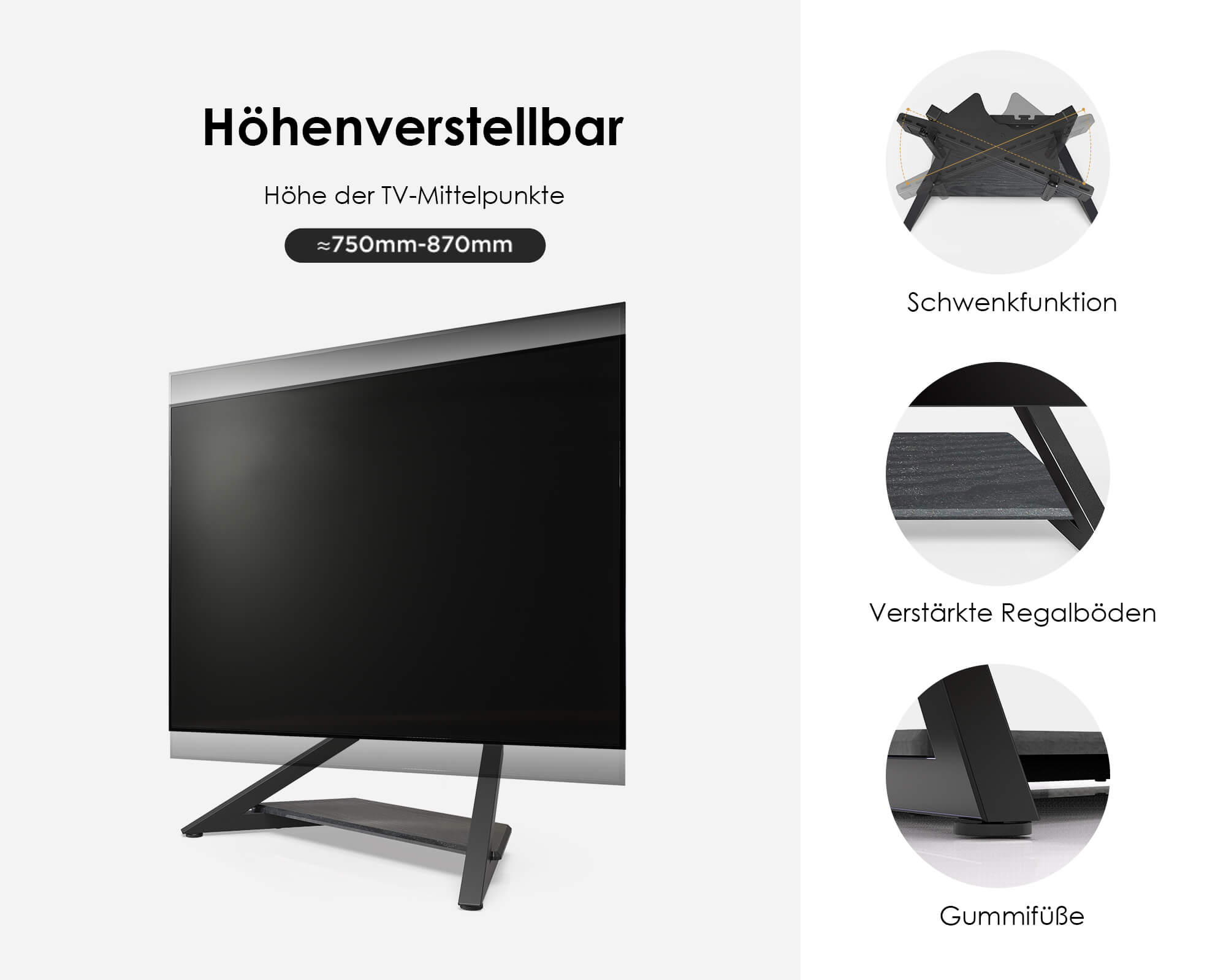 Eiffel V2 TT88 TV-tafelstandaard