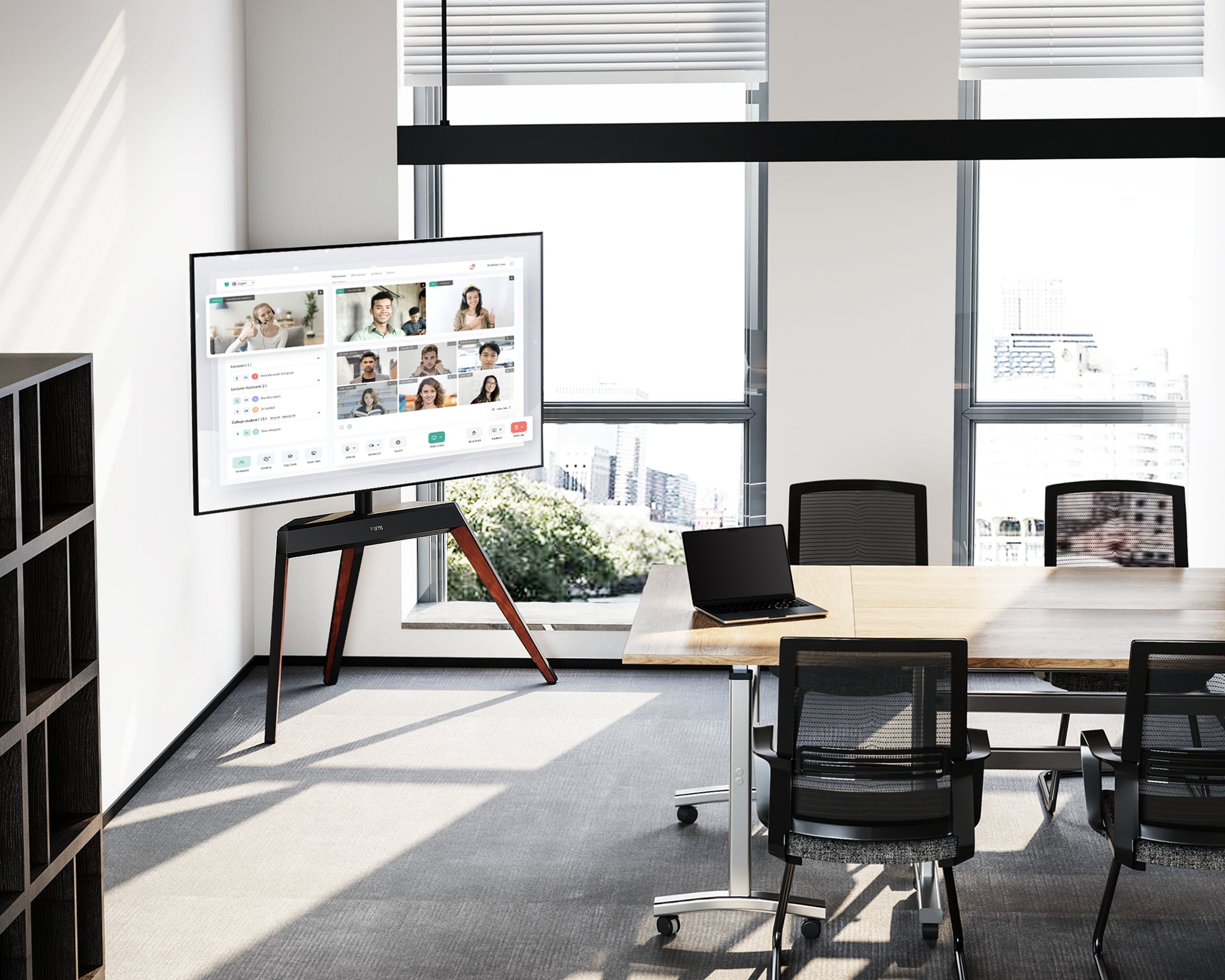 tv standfuß für 55-78 Zoll im Konferenzraum