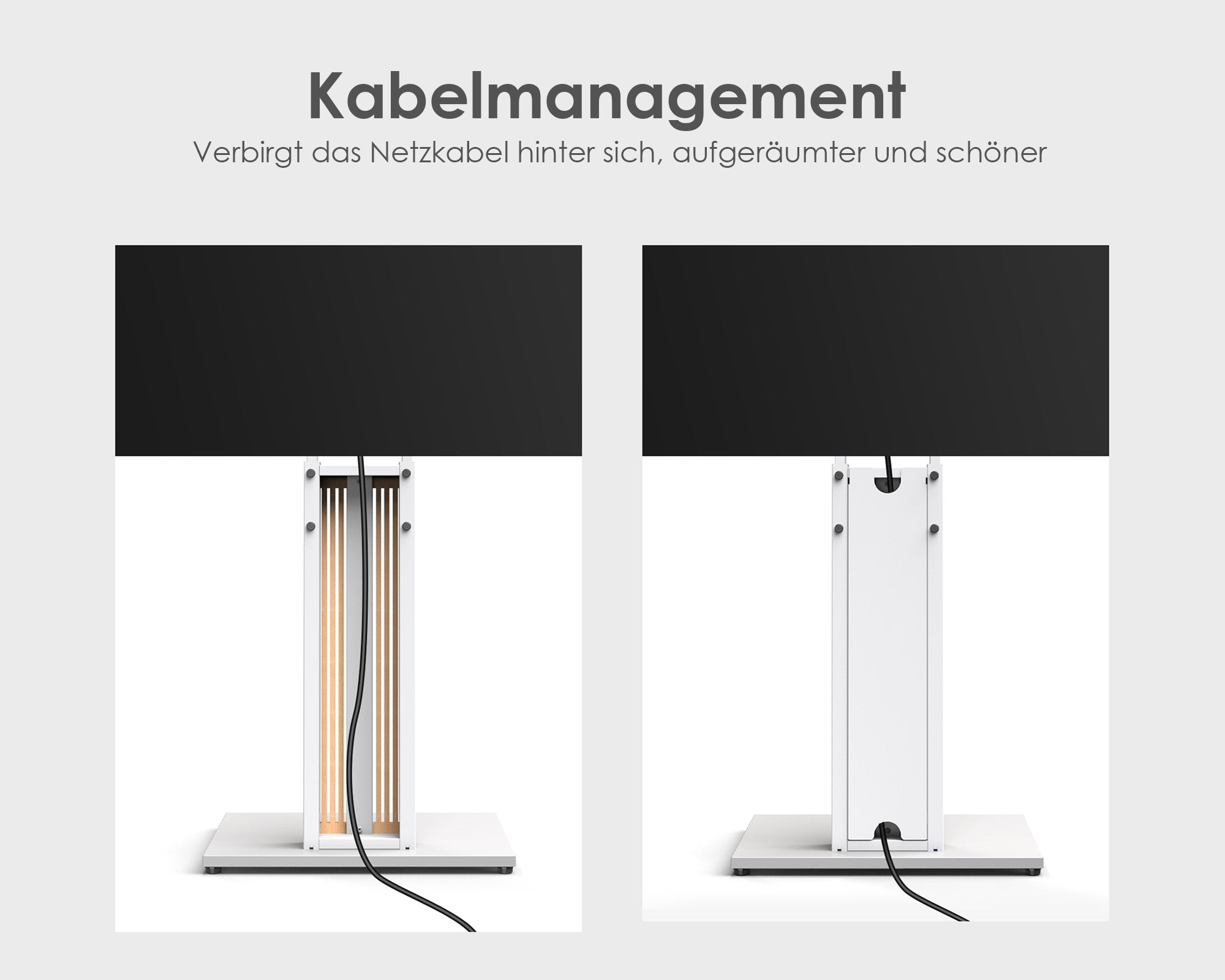 tv standfuss universal mit kabelmanagement