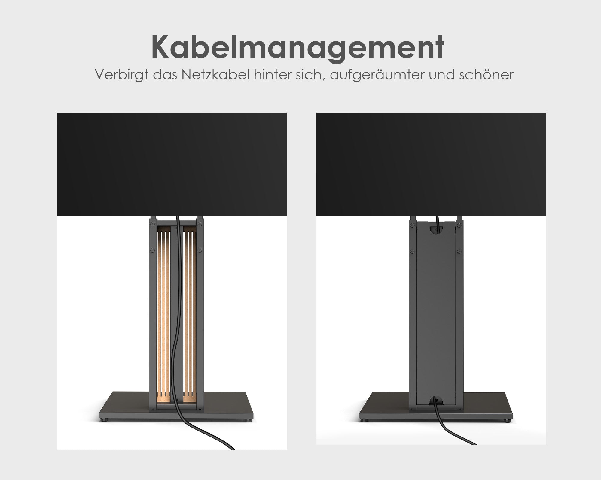 TV Ständer mit Kabelmanagement