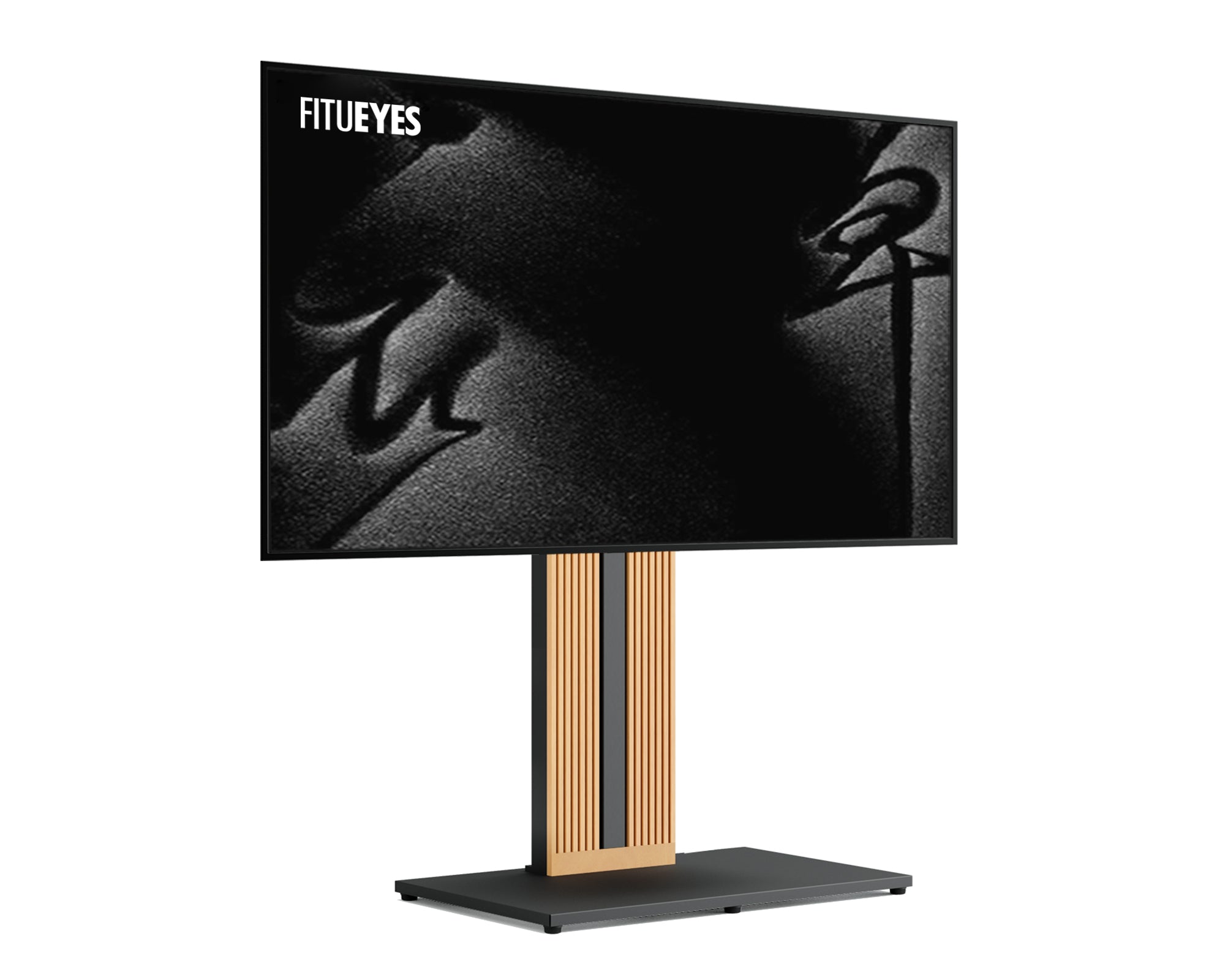 TV-Ständer aus Buchenholz, schwarz