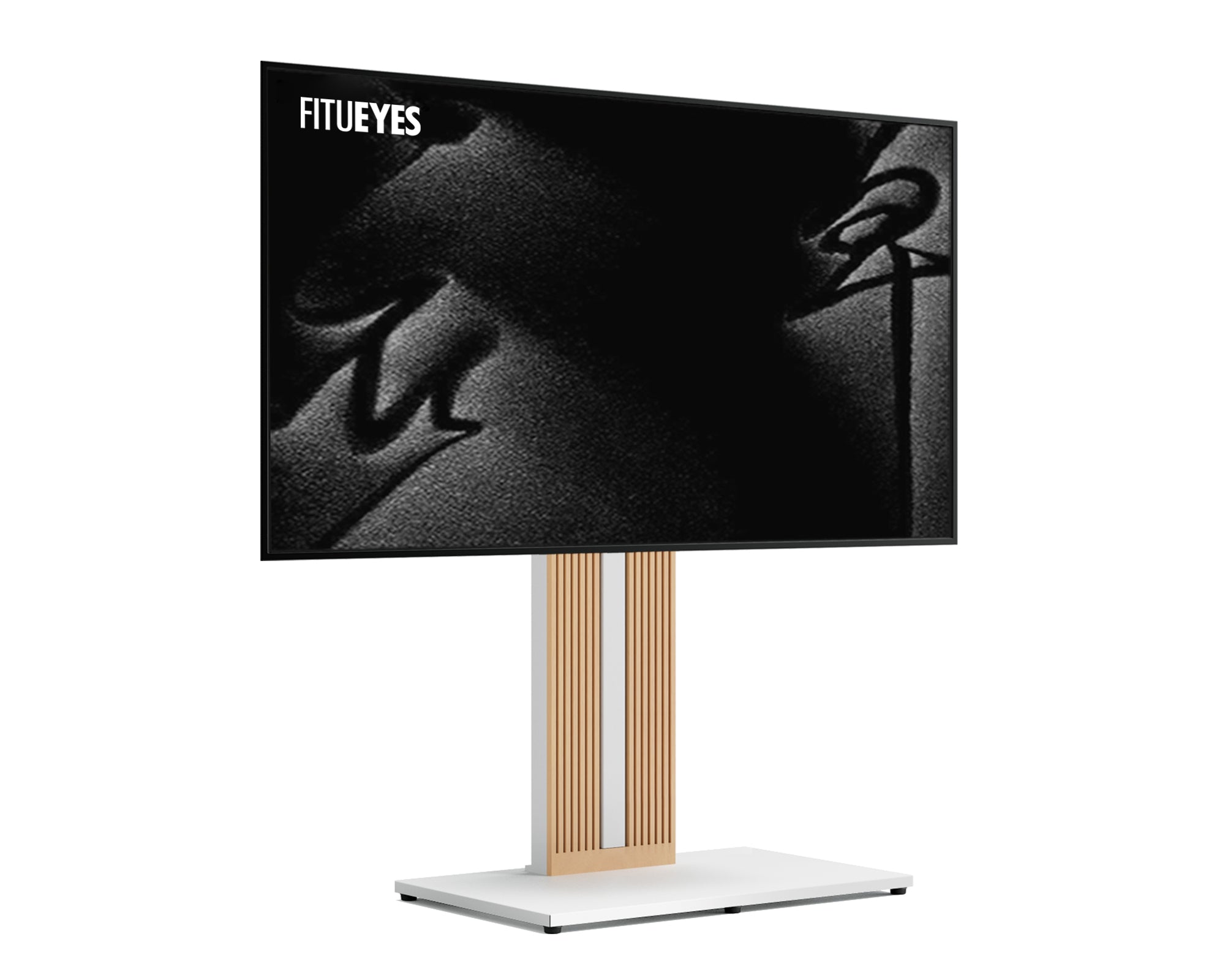 TV-Ständer aus Buchenholz, weiß