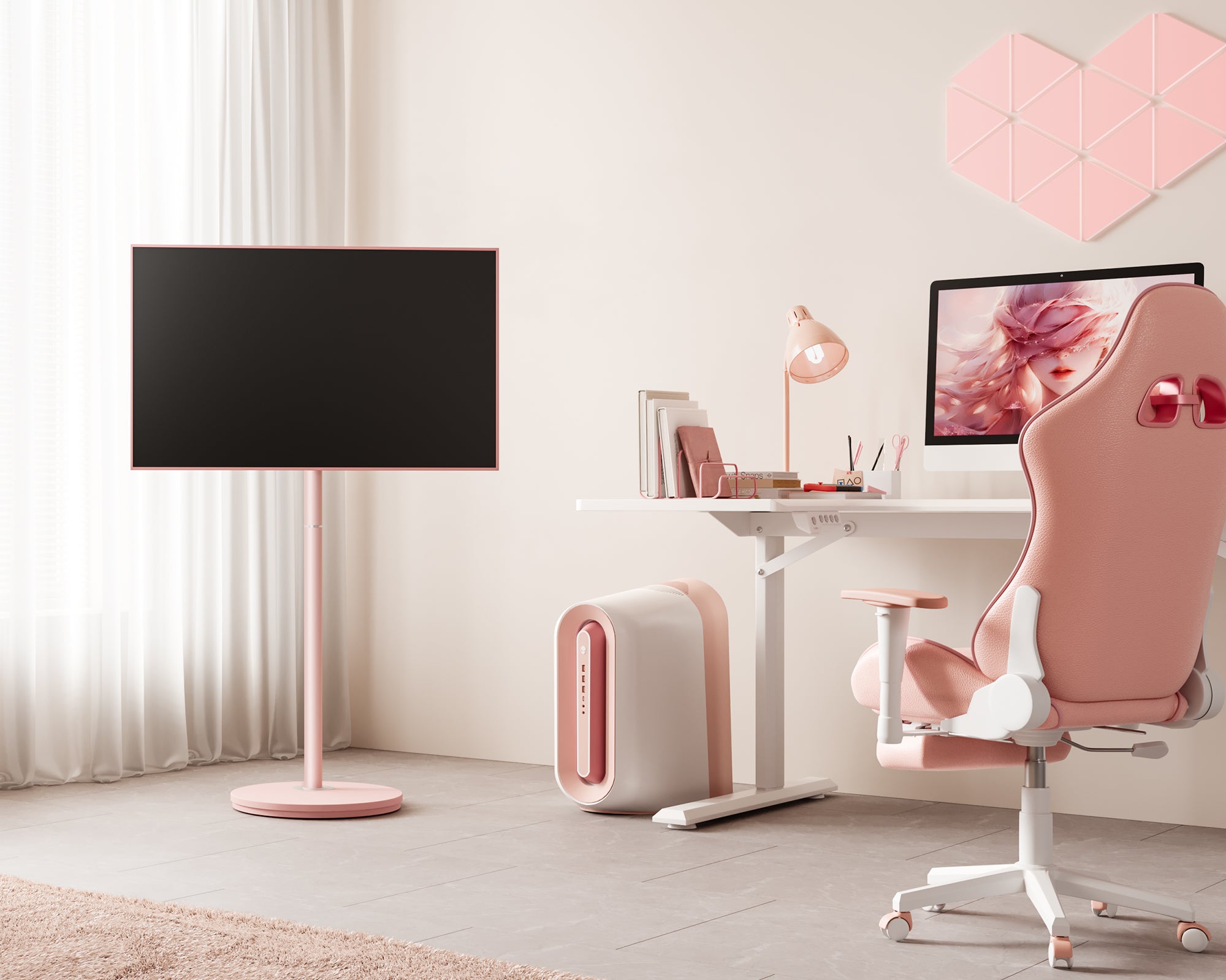 Master V2 FT48 Supporto tv da terra con ruote