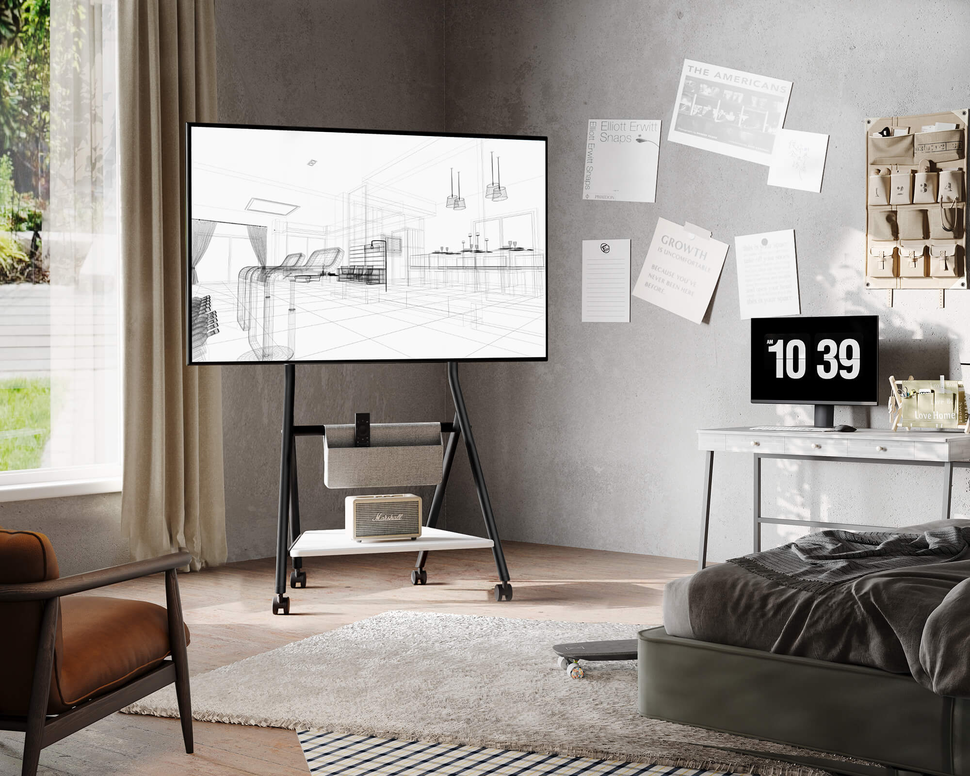 Collector TC65 Supporto tv da terra con ruote