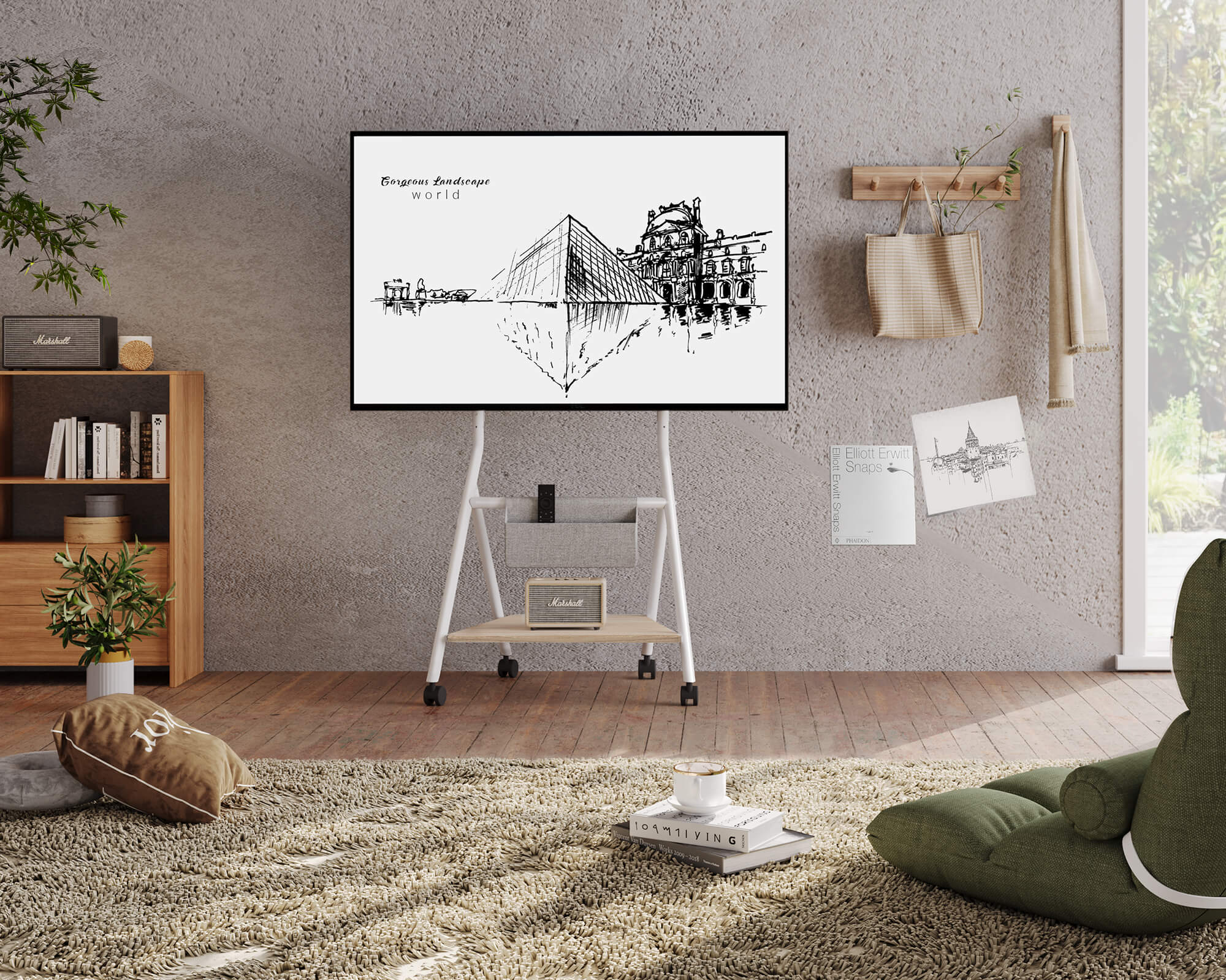 Collector TC65 Supporto tv da terra con ruote